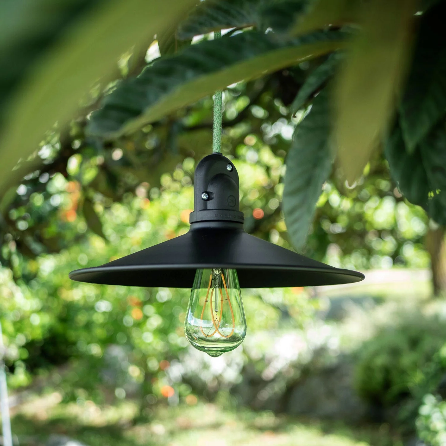 Modulair Lampada per paralume da esterni con 1,5 m cavo tessile, rosone e portalampada IP65 waterproof - Verde prato - Image 3