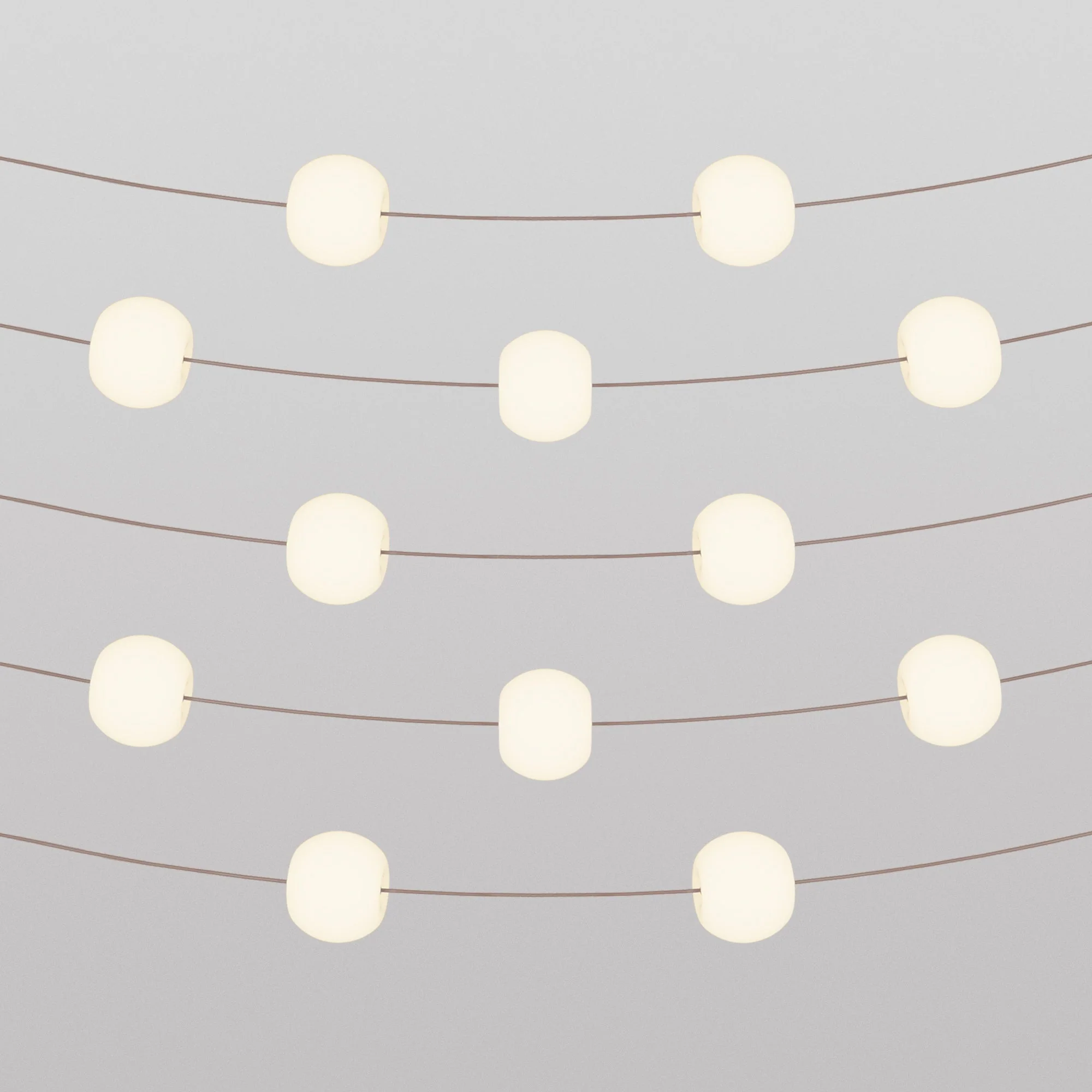 Outdoor 12-Light String Light for wet locations Desert Brown, Power supply with US plug - Marina12 Cherry