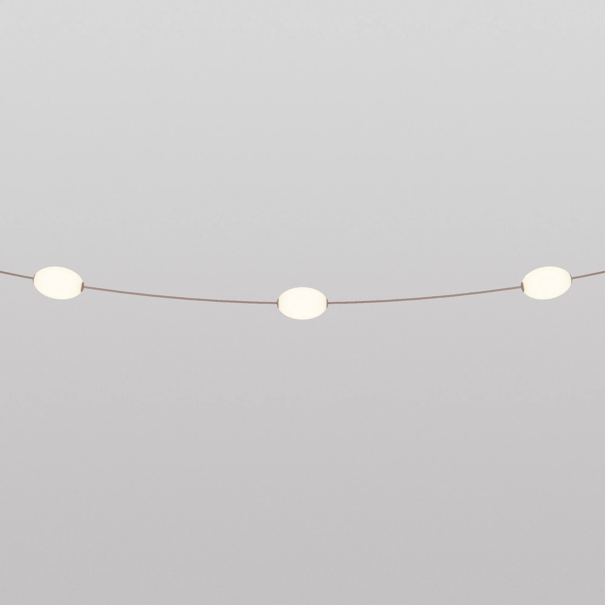 Outdoor 3-Light String Light for wet locations Desert Brown, Power supply with US plug - Marina3