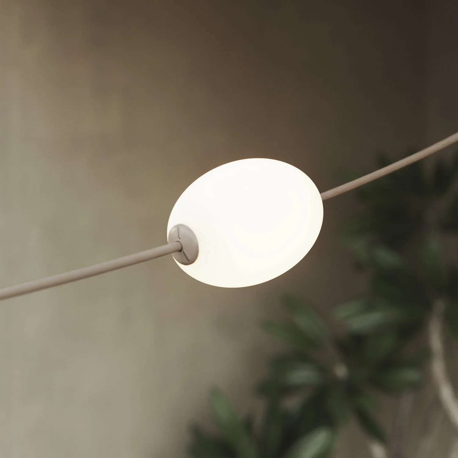 Outdoor 3-Light String Light for wet locations Desert Brown, Power supply with US plug - Marina3 - Image 4