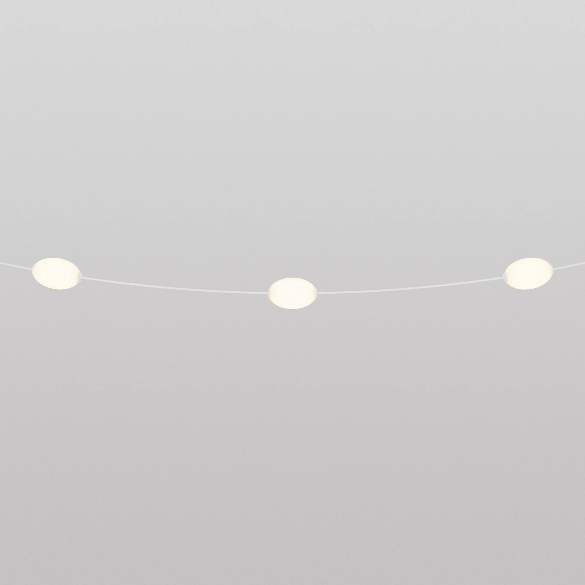 Outdoor 3-Light String Light for wet locations White Sand, Power supply with US plug - Marina3