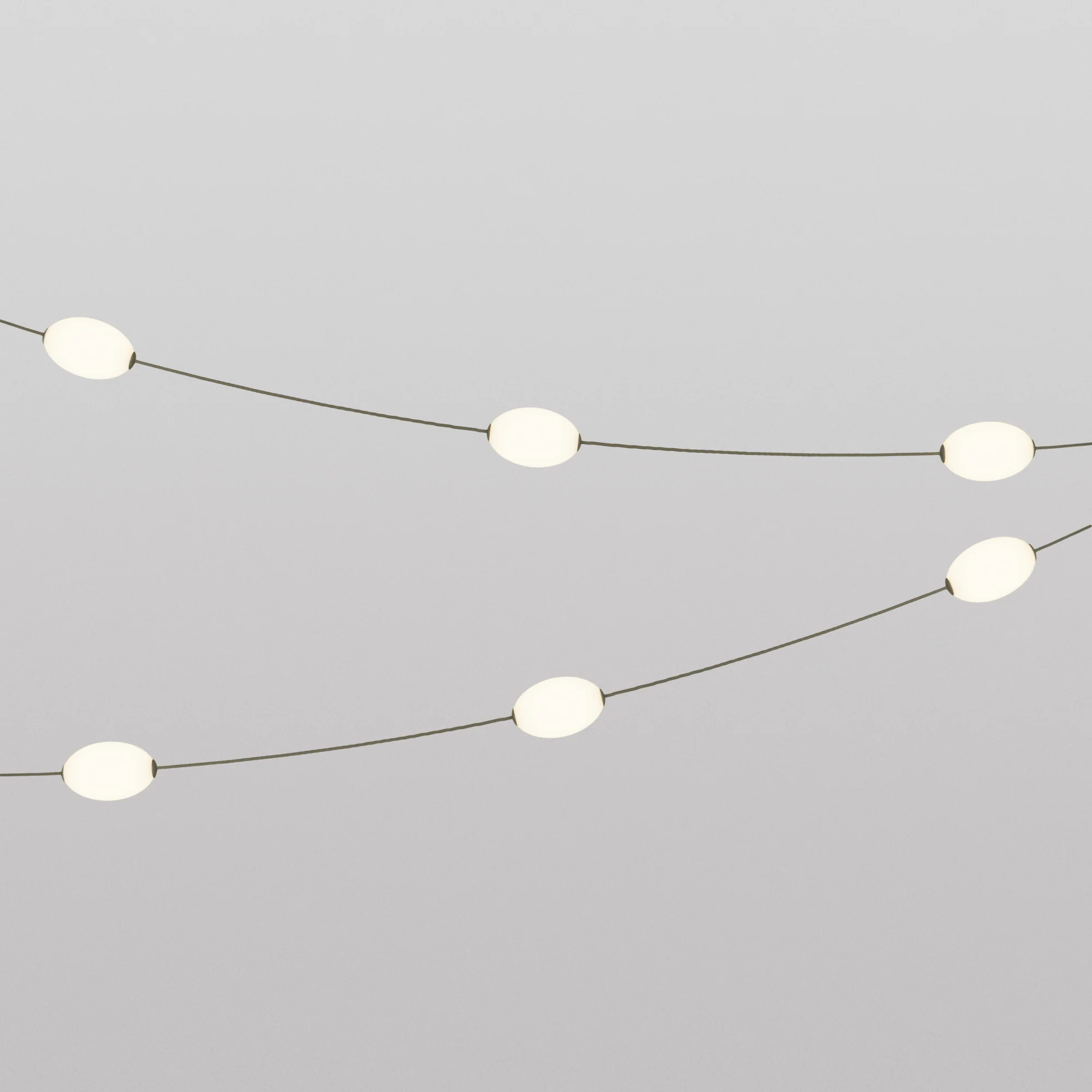 Outdoor 6-Light String Light for wet locations Olive Green, Power supply with US plug - Marina6