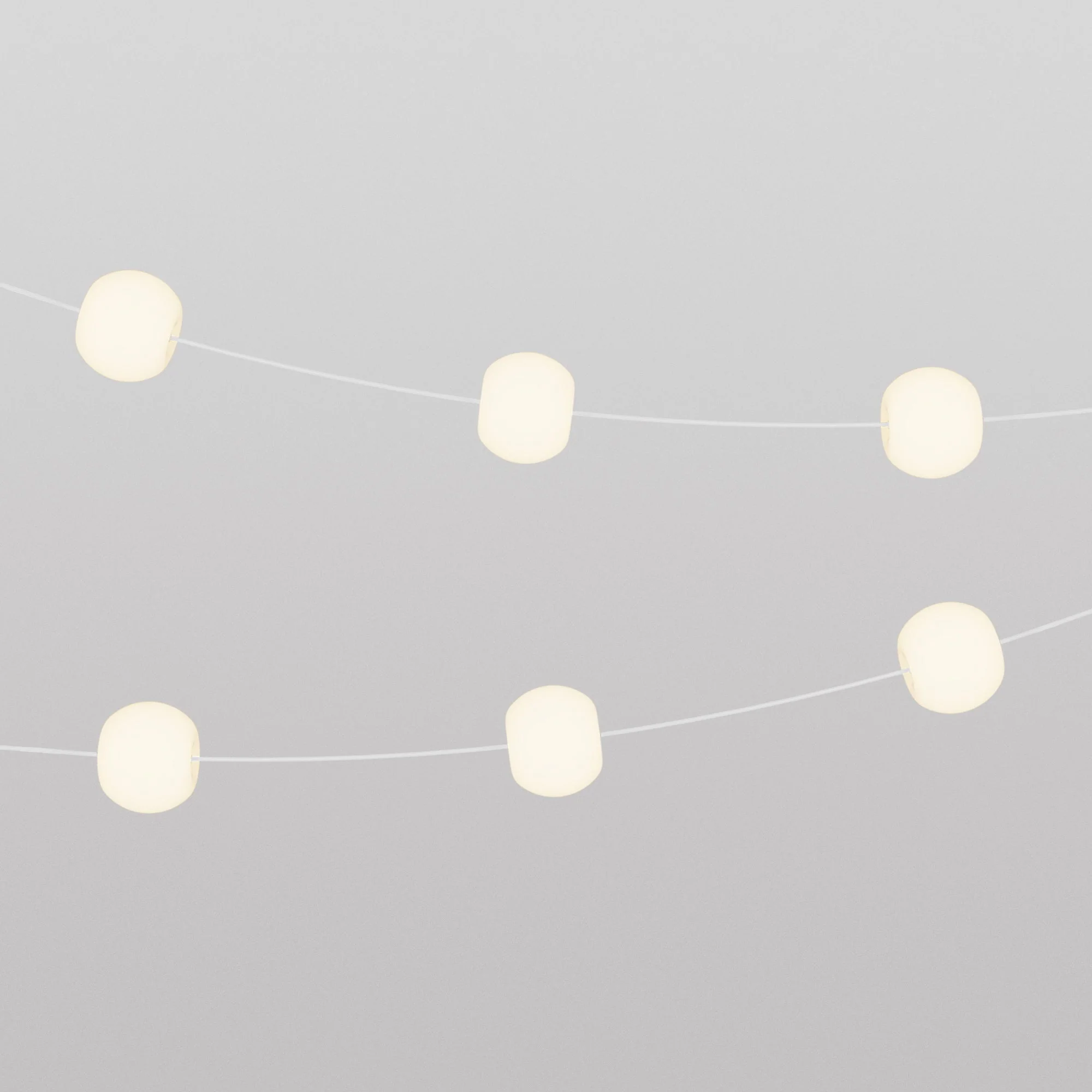 Outdoor 6-Light String Light for wet locations White Sand, Power supply with US plug - Marina6 Cherry