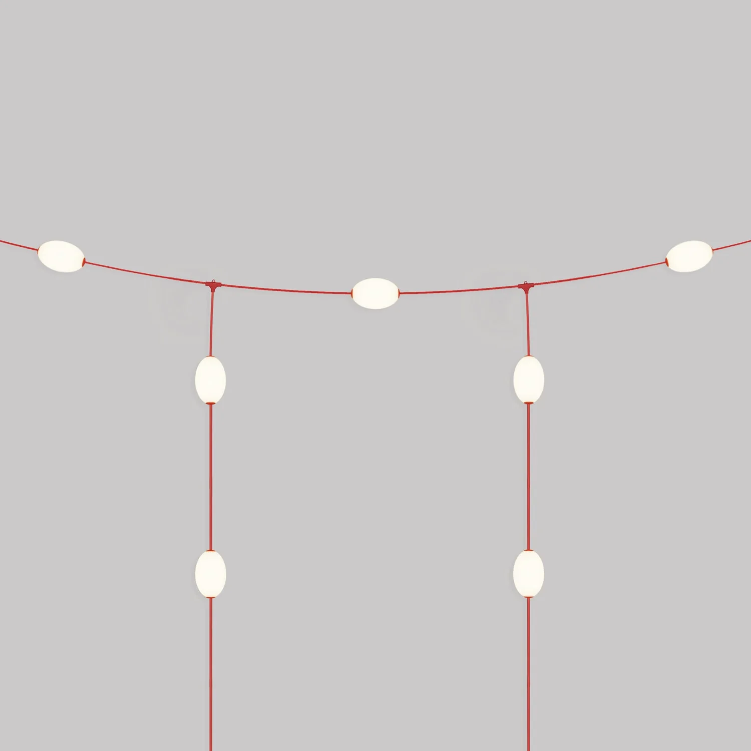 Outdoor Net String Light 7-Light for wet locations Starfish Red, Power supply with US plug - Marina GRID