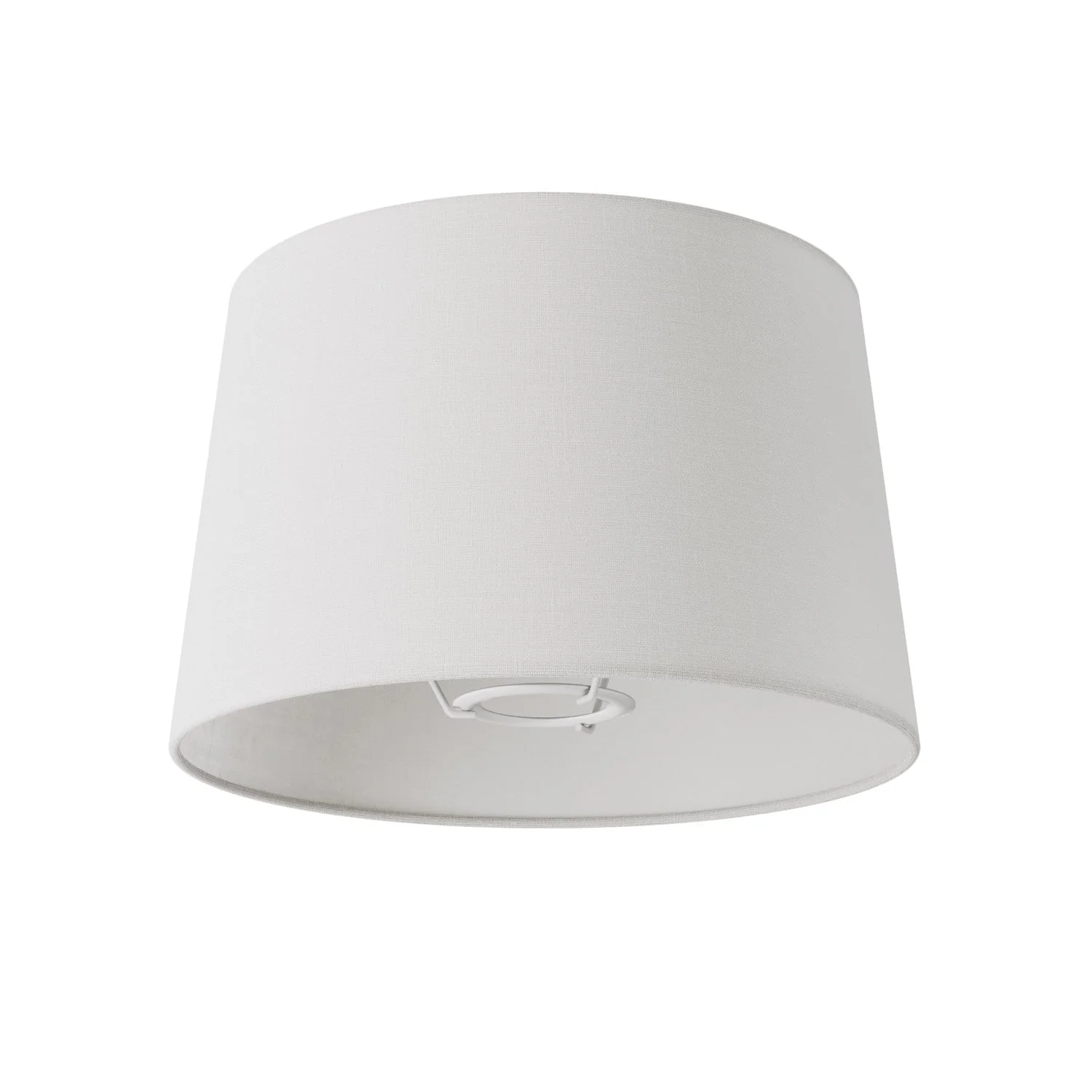 Paralume Athena con attacco E27 per lampada da tavolo - Made in Italy - Lino bianco lucido