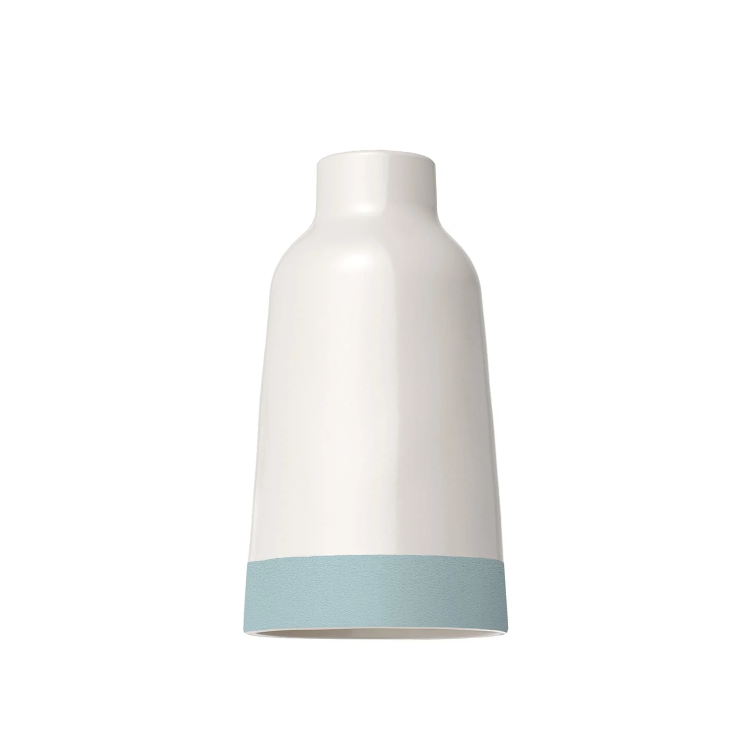 Paralume Bottiglia bicolore in ceramica Bianco e Azzurro, collezione Materia - Made in Italy - Image 4