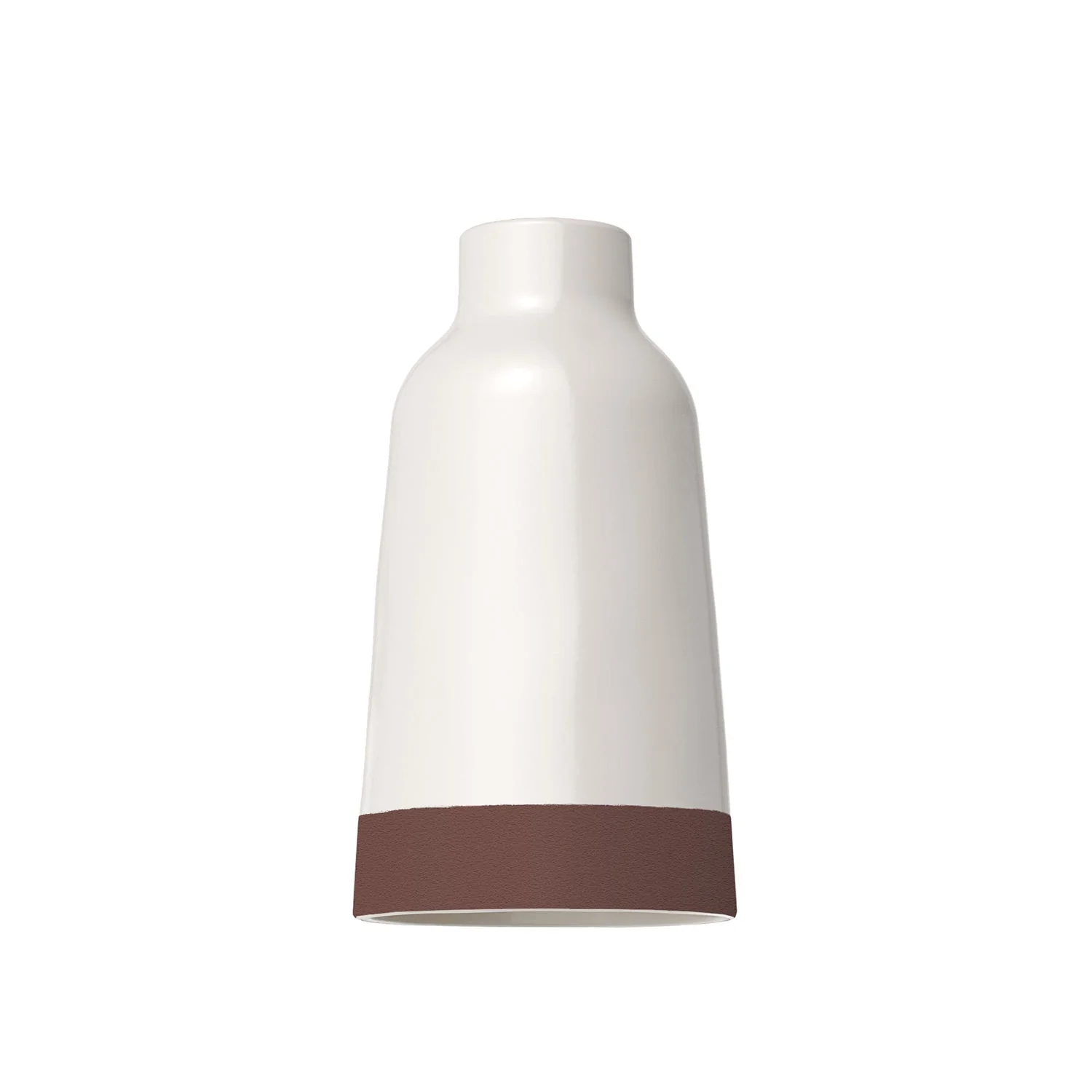 Paralume Bottiglia bicolore in ceramica Bianco e Marrone, collezione Materia - Made in Italy - Image 4