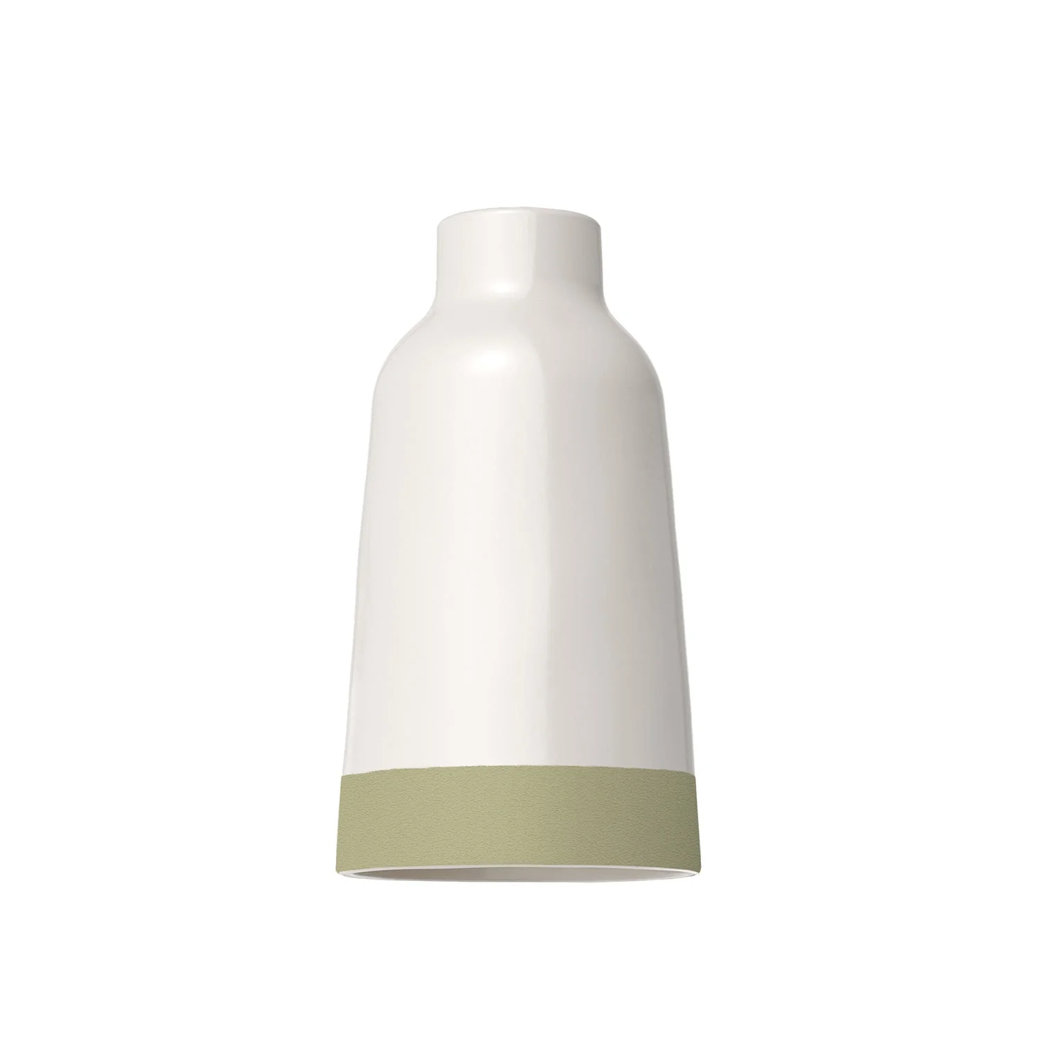 Paralume Bottiglia bicolore in ceramica Bianco e Verde salvia, collezione Materia - Made in Italy - Image 4