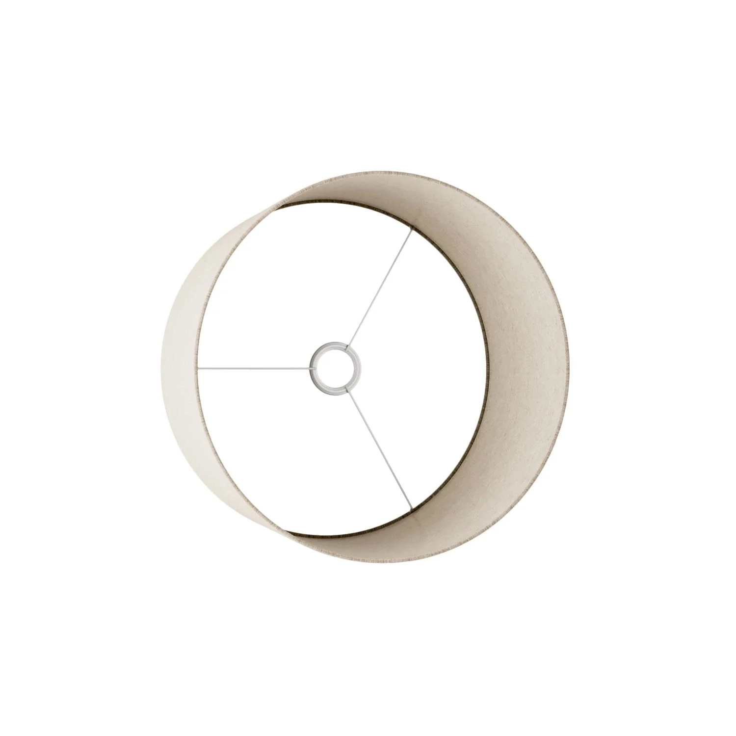 Paralume Cilindro L in tessuto con attacco E27 - Made in Italy - Lana Beige - Image 3
