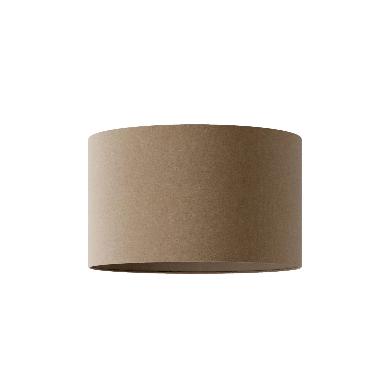 Paralume Cilindro L in tessuto con attacco E27 - Made in Italy - Lana Marrone