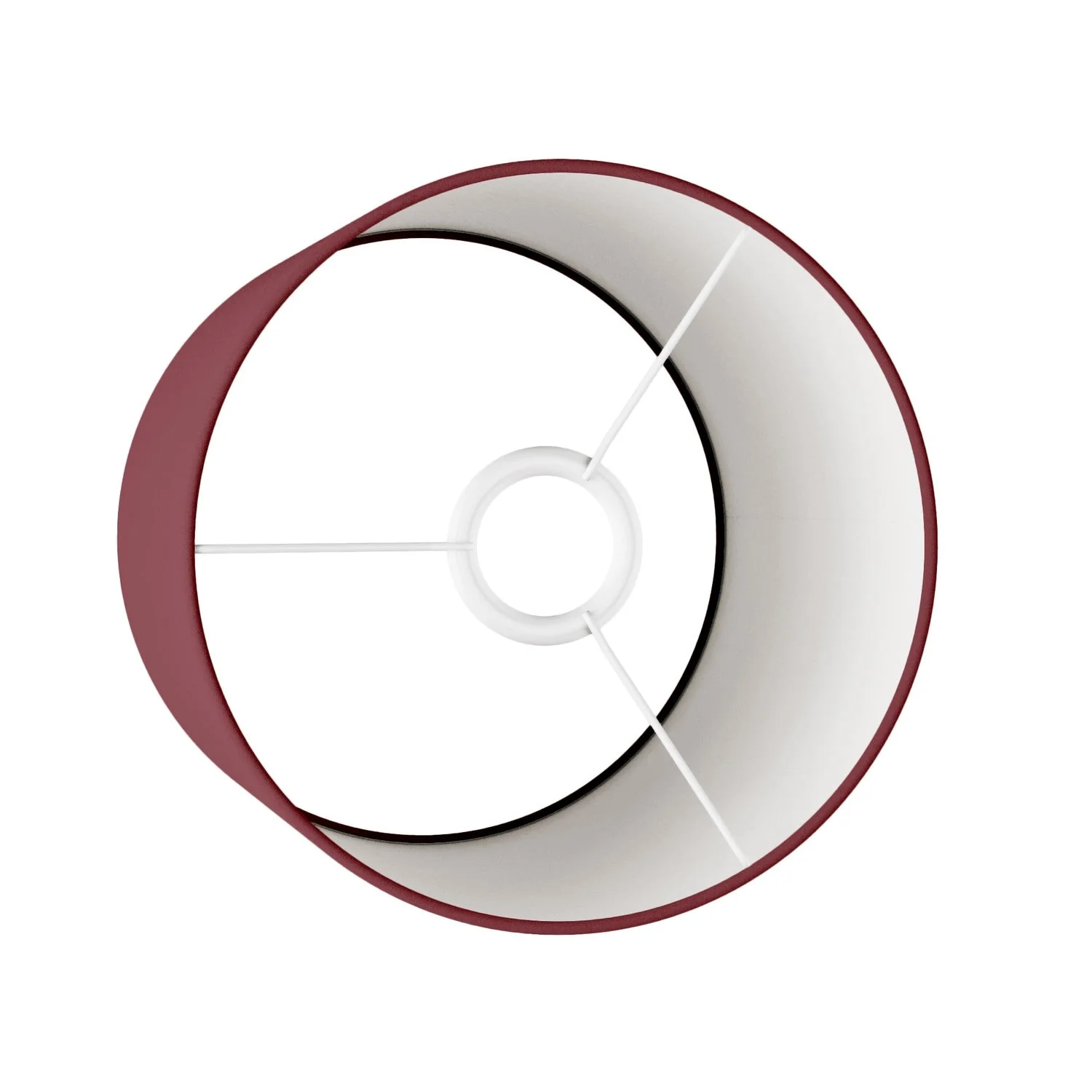 Paralume Cilindro M in tessuto con attacco E27 - Made in Italy - Arenal Bordeaux - Image 3