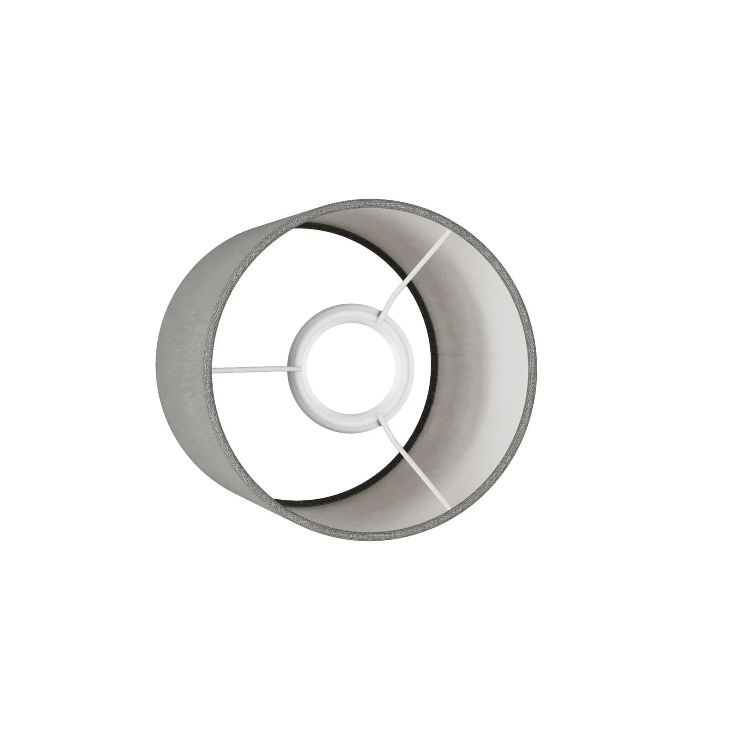 Paralume Cilindro S in tessuto con attacco E27 - Made in Italy - Camelot Grigio - Image 3