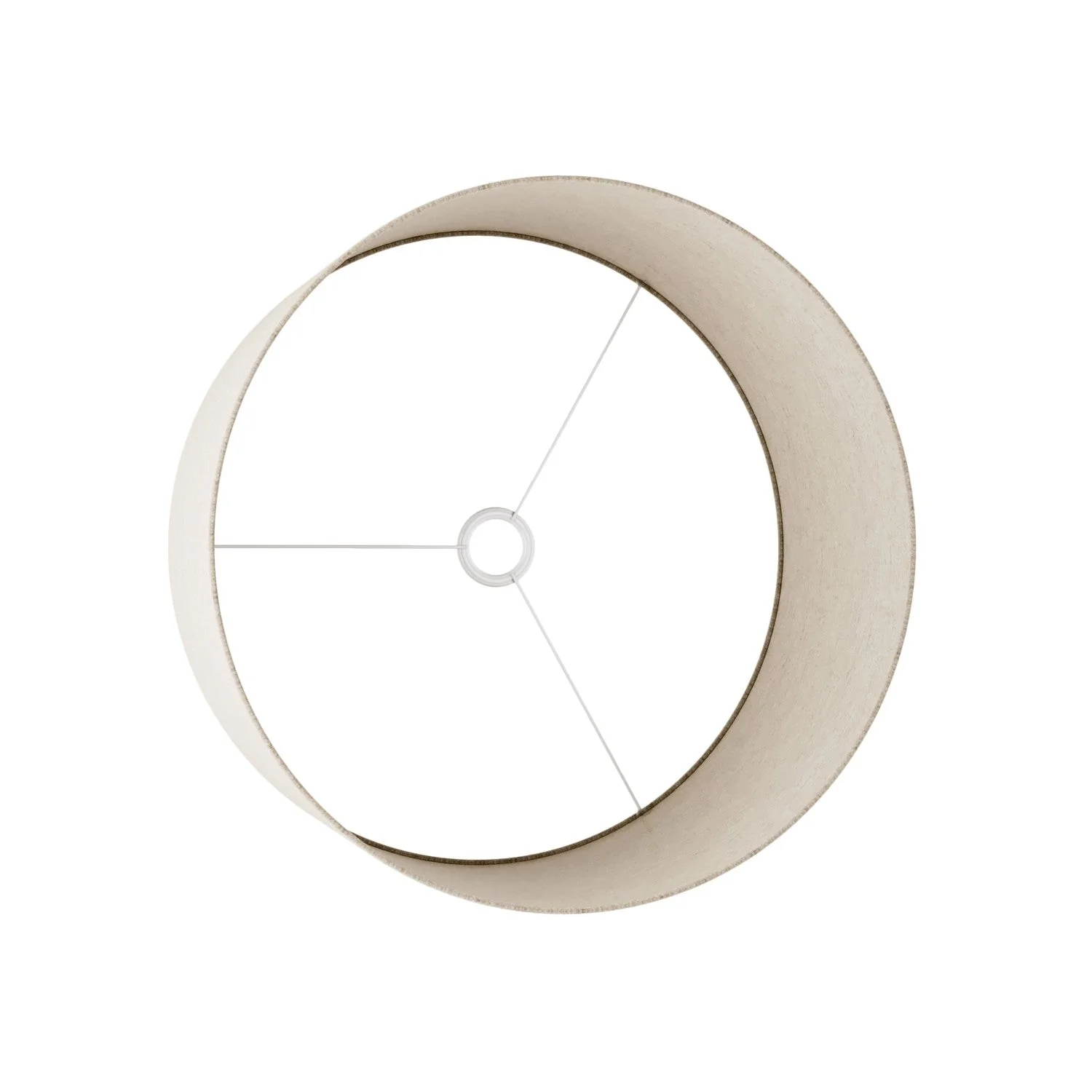 Paralume Cilindro XL in tessuto con attacco E27 - Made in Italy - Lana Beige - Image 3