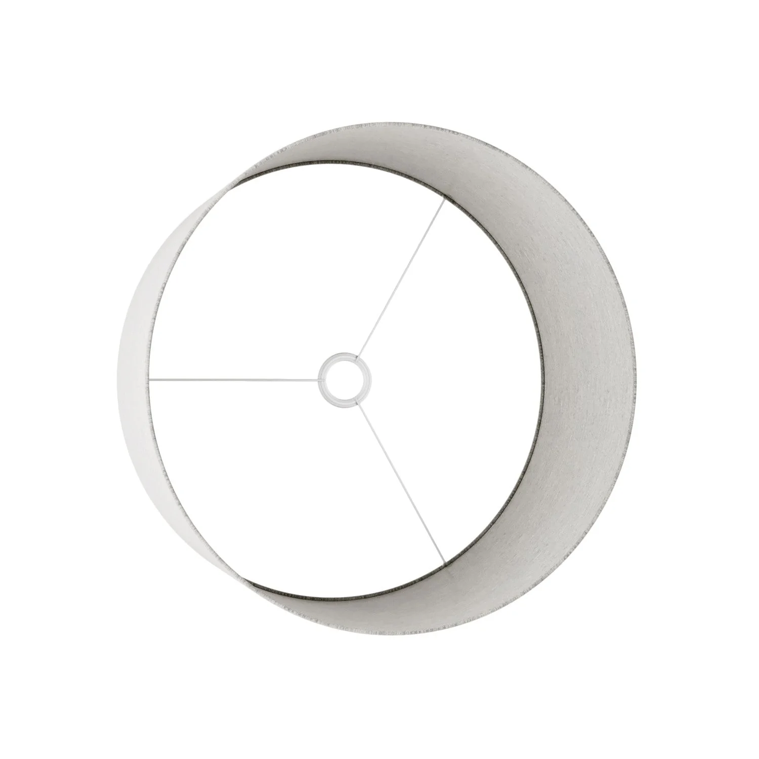 Paralume Cilindro XL in tessuto con attacco E27 - Made in Italy - Lana Grigio Chiaro - Image 3