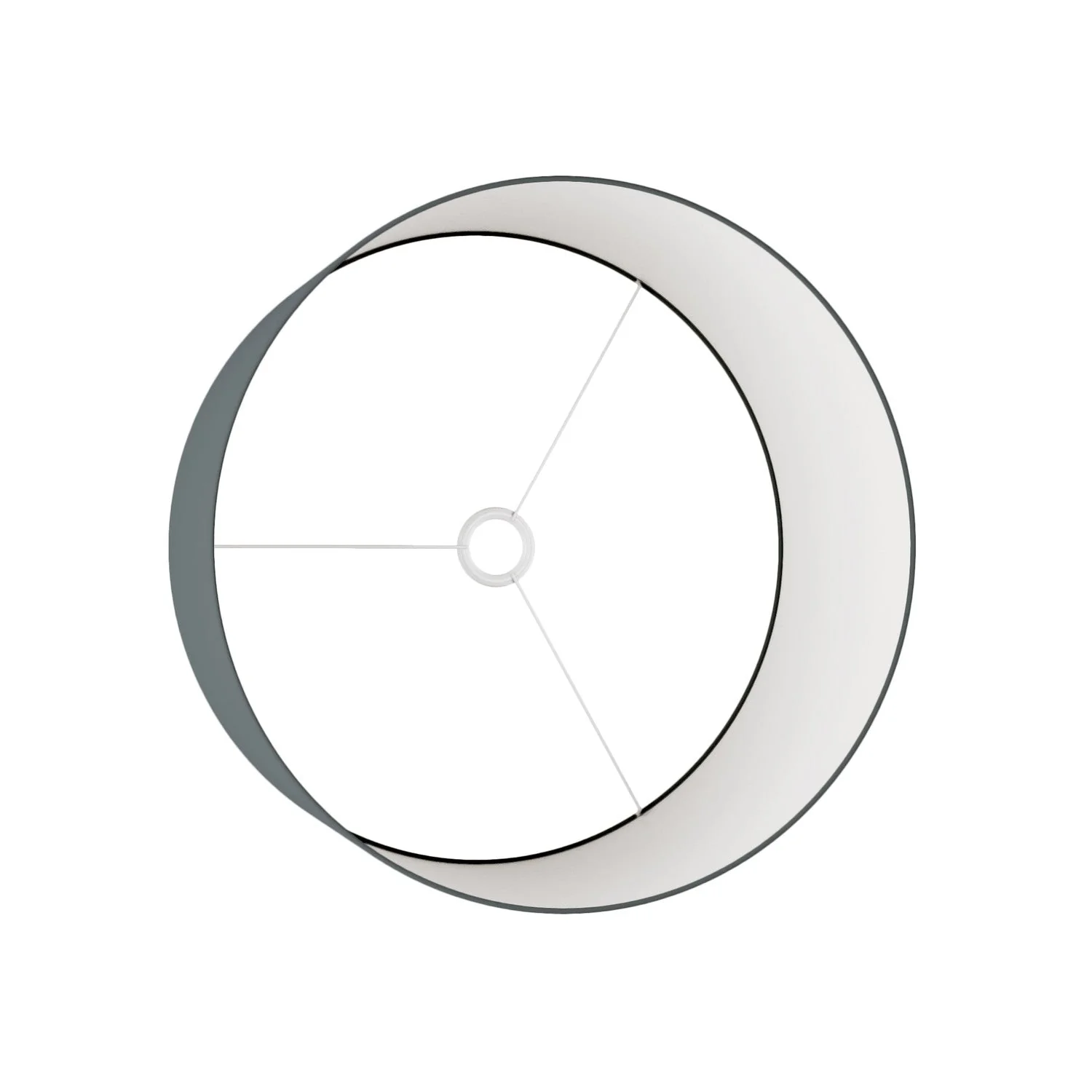 Paralume Cilindro XL in tessuto con attacco E27 - Made in Italy - Teletta Grigio Scuro - Image 3