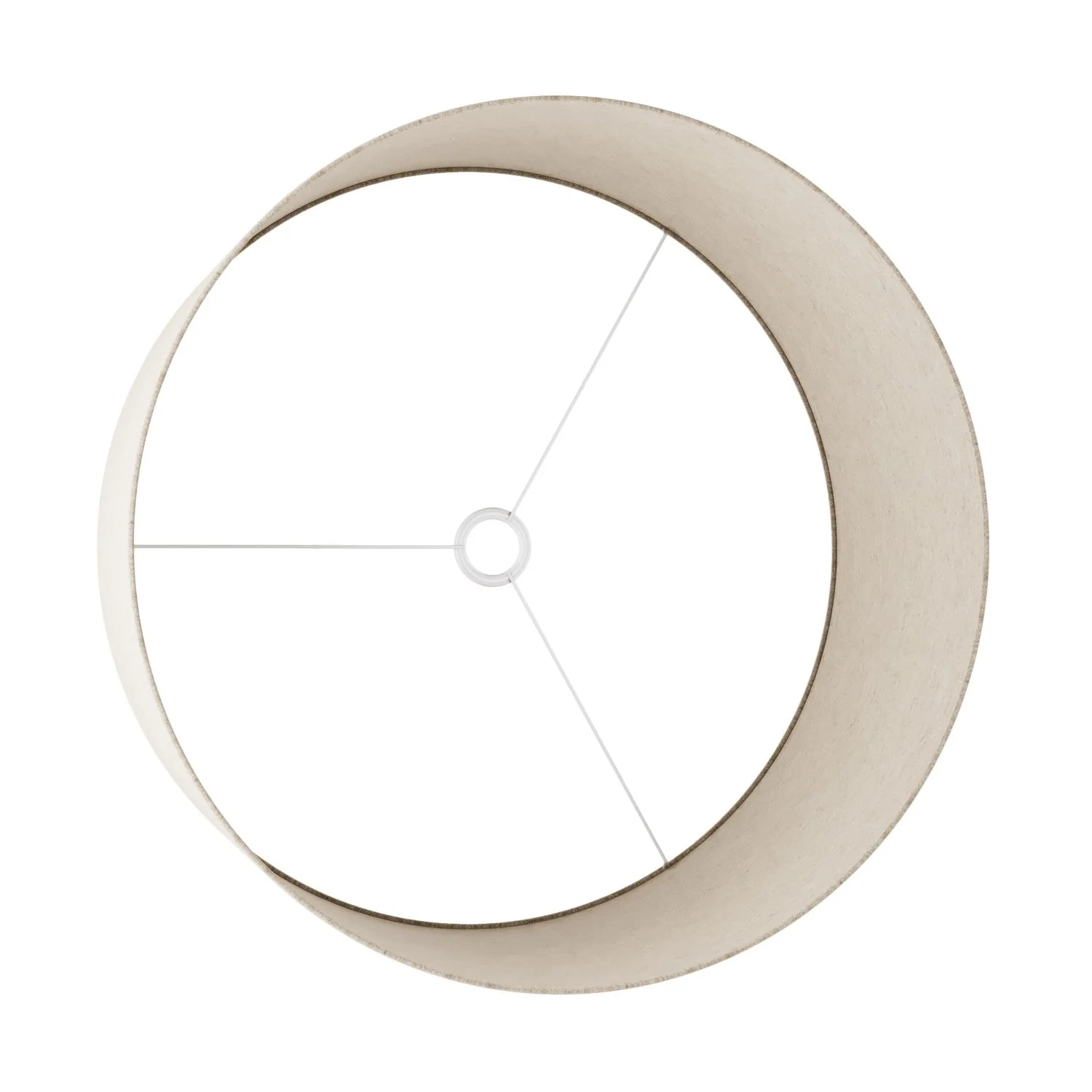 Paralume Cilindro XXL in tessuto con attacco E27 - Made in Italy - Lana Beige - Image 3