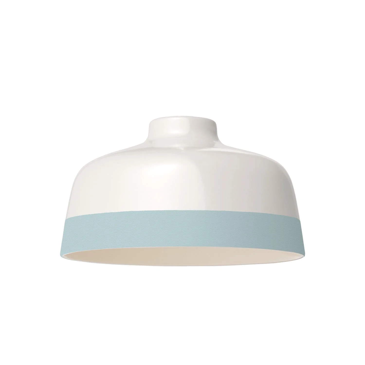Paralume Coppa bicolore in ceramica Bianco e Azzurro, collezione Materia - Made in Italy - Image 4