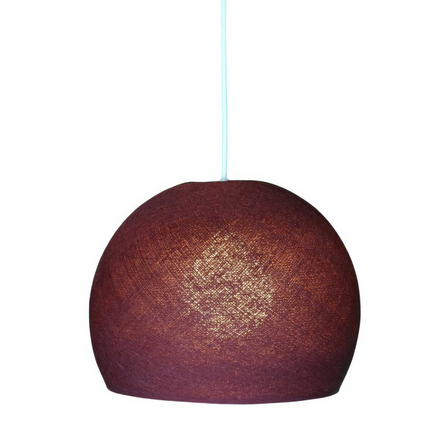 Paralume Cupola in filo 100% fatto a mano - Poliestere Merlot - Image 2