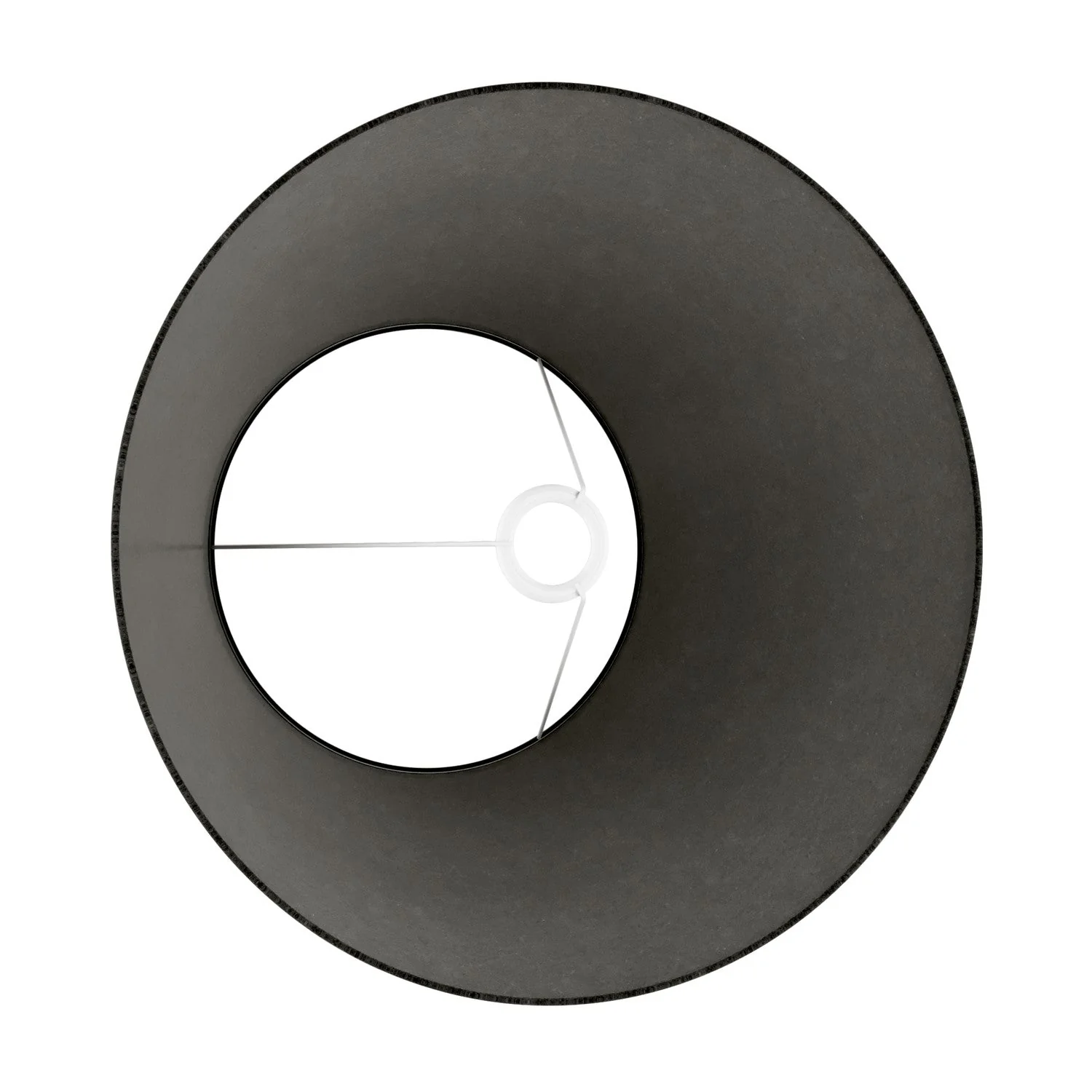 Paralume Impero L per lampada da tavolo o applique con attacco E27 - Made in Italy - Lana Grigio Scuro - Image 3