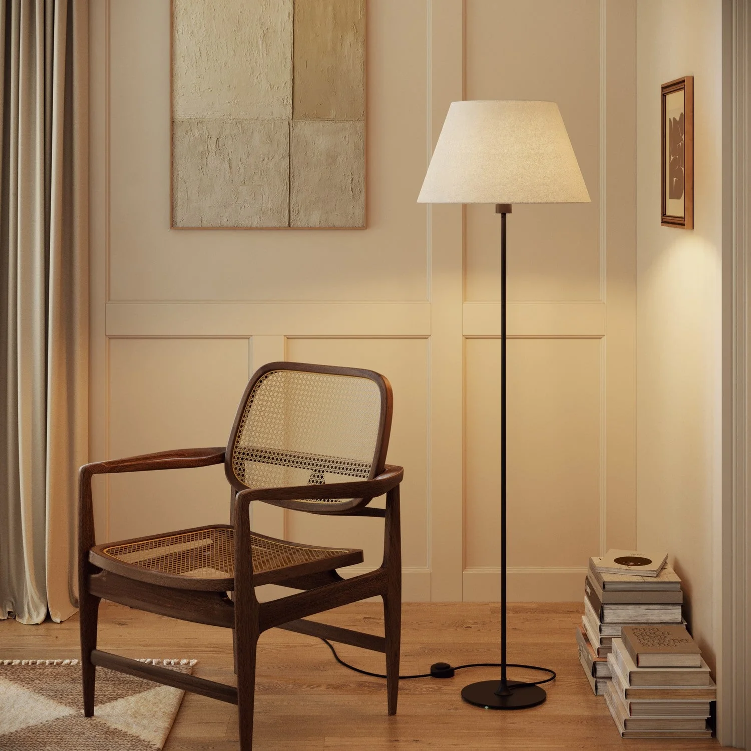 Paralume Impero L per lampada da tavolo o applique con attacco E27 - Made in Italy - Lana Sabbia - Image 2