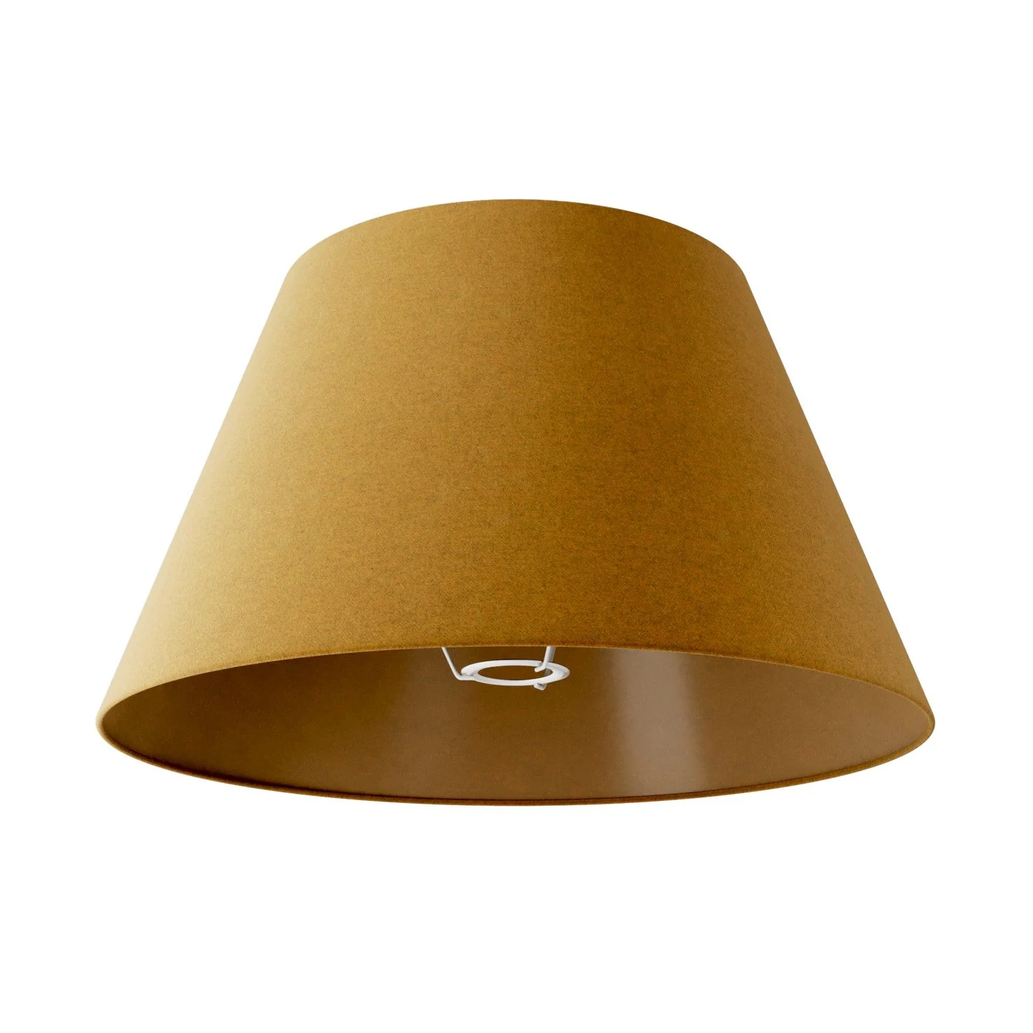 Paralume Impero L per lampada da tavolo o applique con attacco E27 - Made in Italy - Lana Senape