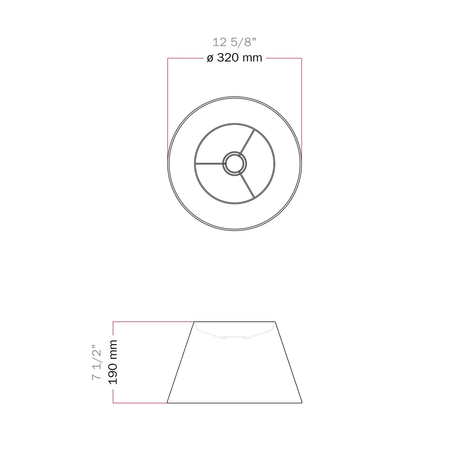 Paralume Impero M per sospensione con attacco E27 - Made in Italy - Camelot Grigio - Image 6