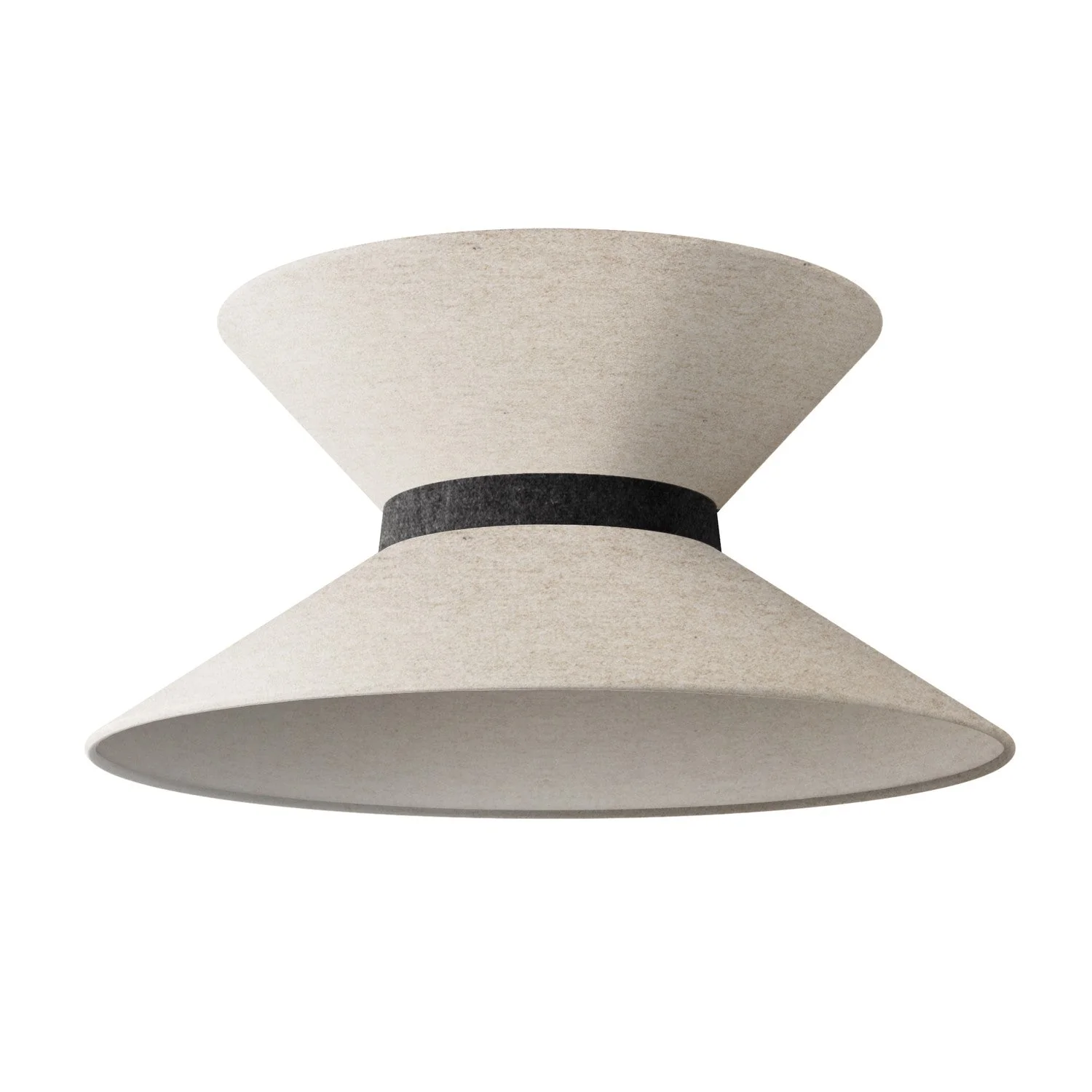 Paralume in tessuto Clessidra per lampada a sospensione - Lana Beige - Image 10