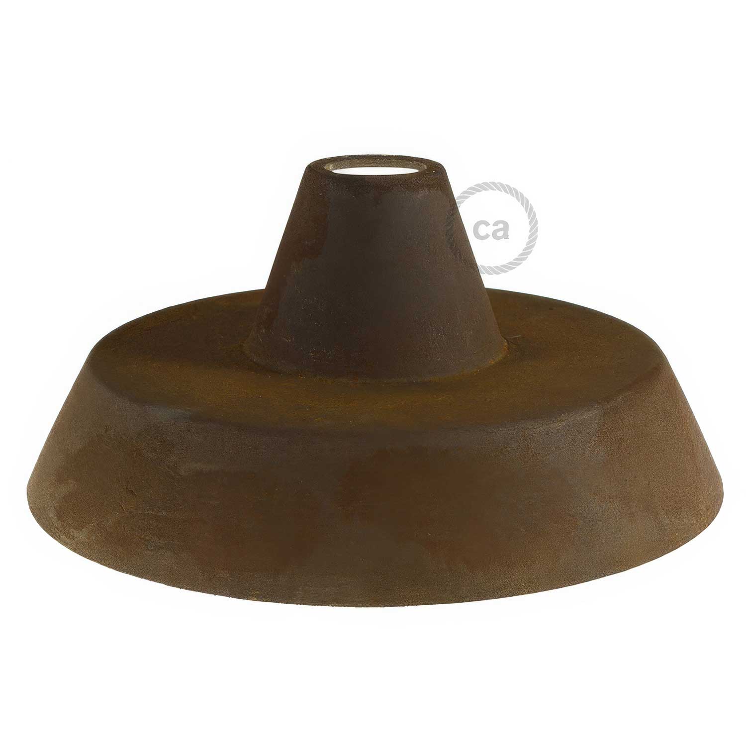 Paralume Industriale in ceramica per sospensione - Made in Italy - Effetto corten - Image 3