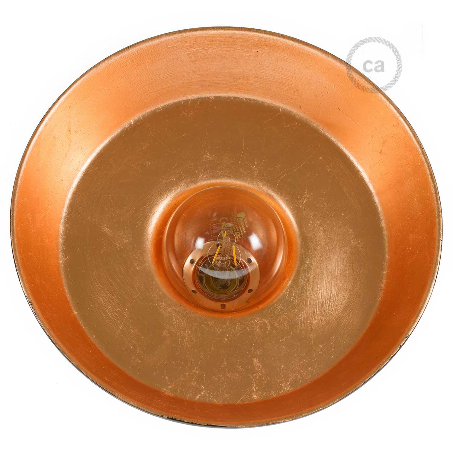 Paralume Industriale in ceramica per sospensione - Made in Italy - Nero - Rame - Image 4