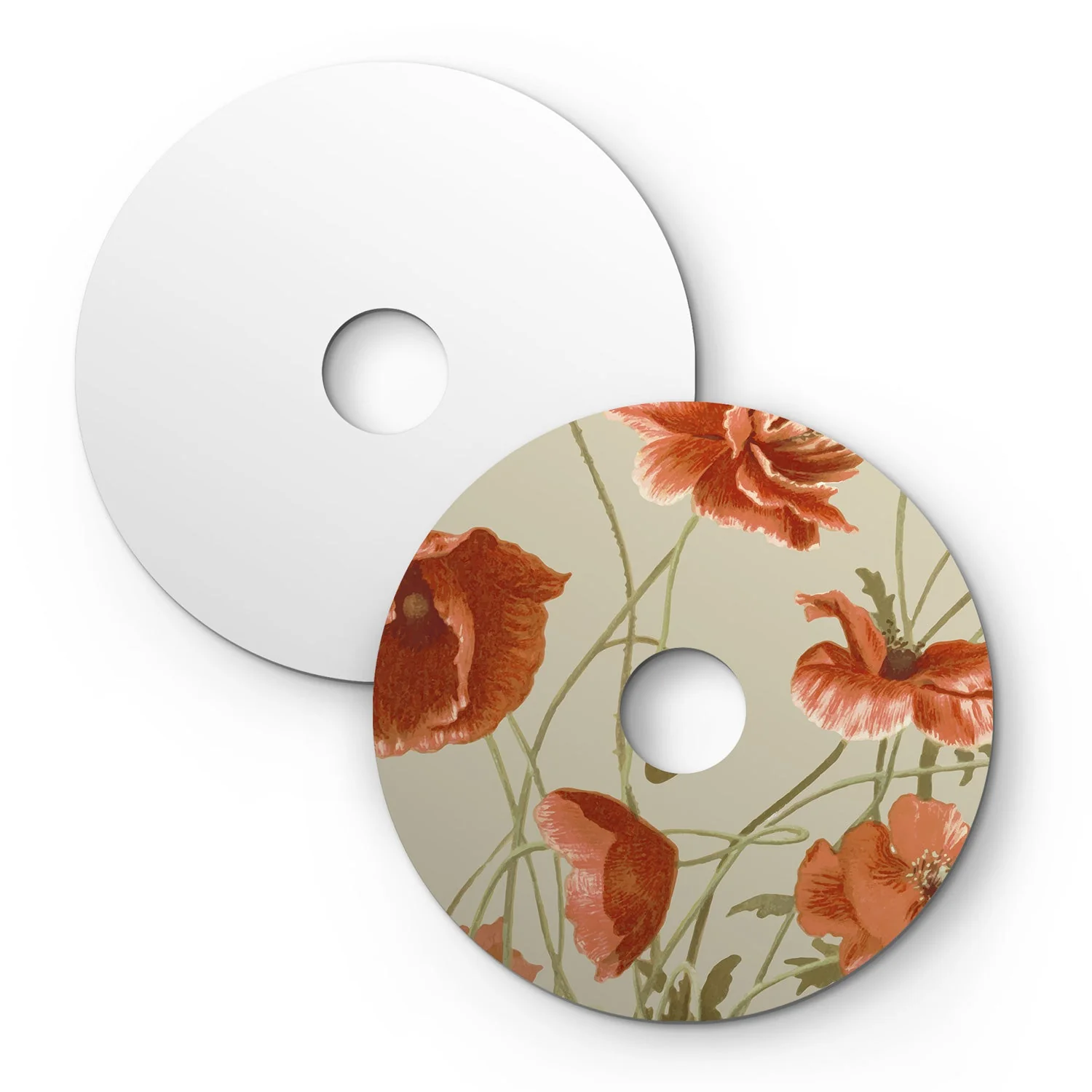 Paralume mini piatto Ellepì a disegni floreali 'Blossom Haven' Botanico Papaver, diametro 24 cm - Made in Italy