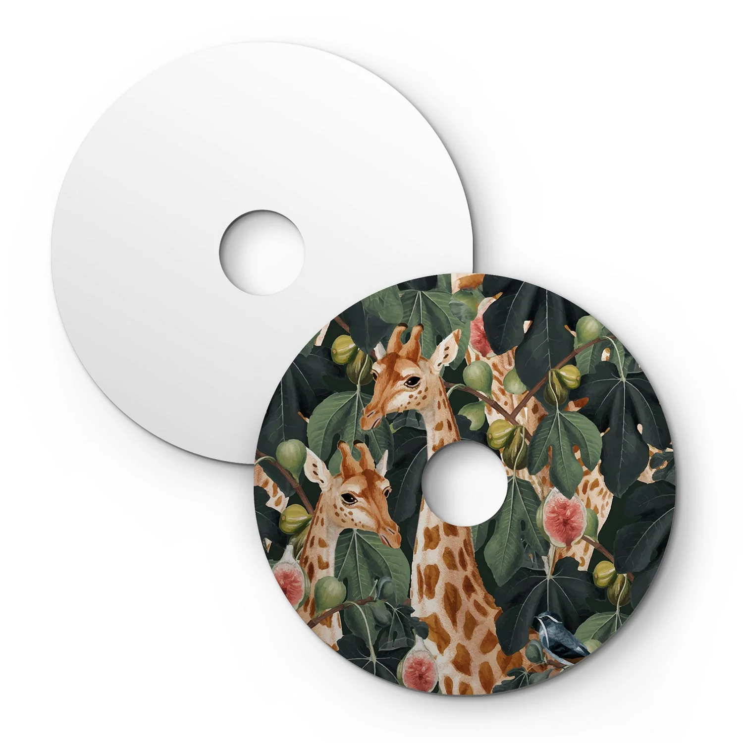 Paralume mini piatto Ellepì con animali della giungla 'Wildlife Whispers' Animali Giraffe, diametro 24 cm - Made in Italy