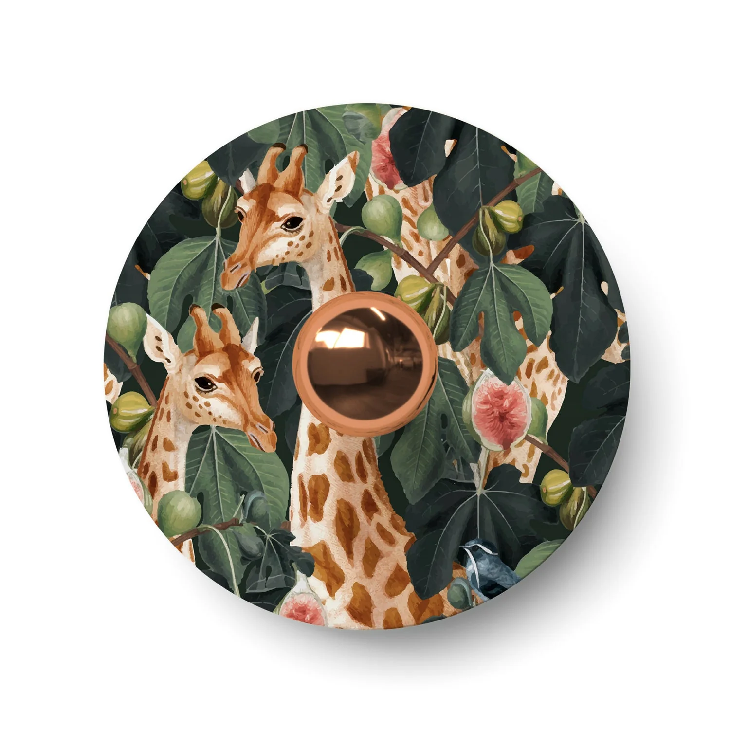 Paralume mini piatto Ellepì con animali della giungla 'Wildlife Whispers' Animali Giraffe, diametro 24 cm - Made in Italy - Image 3