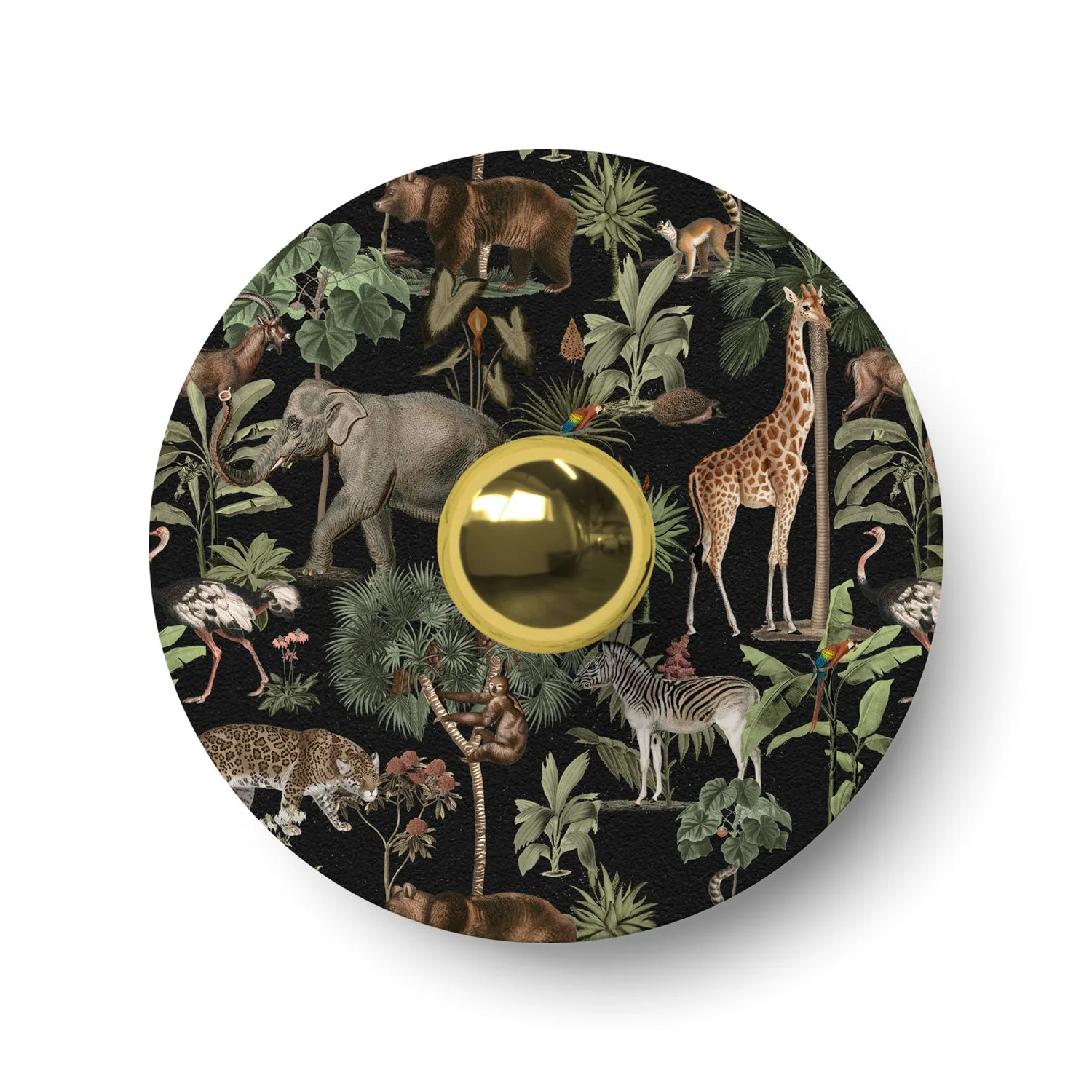 Paralume mini piatto Ellepì con animali della giungla 'Wildlife Whispers' Animali Giungla, diametro 24 cm - Made in Italy - Image 3