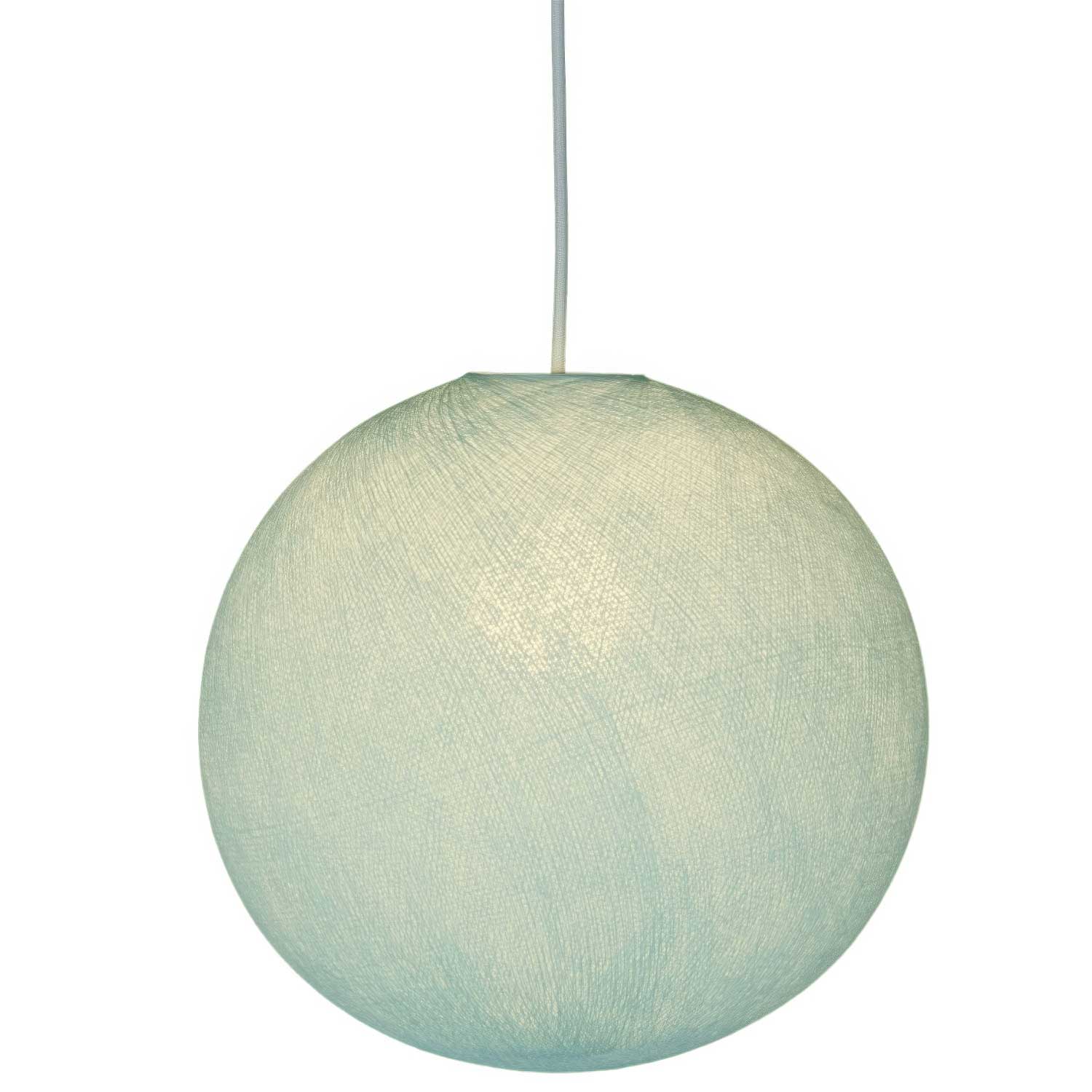 Paralume Sfera in filo 100% fatto a mano - Poliestere Azzurro polvere - Image 2