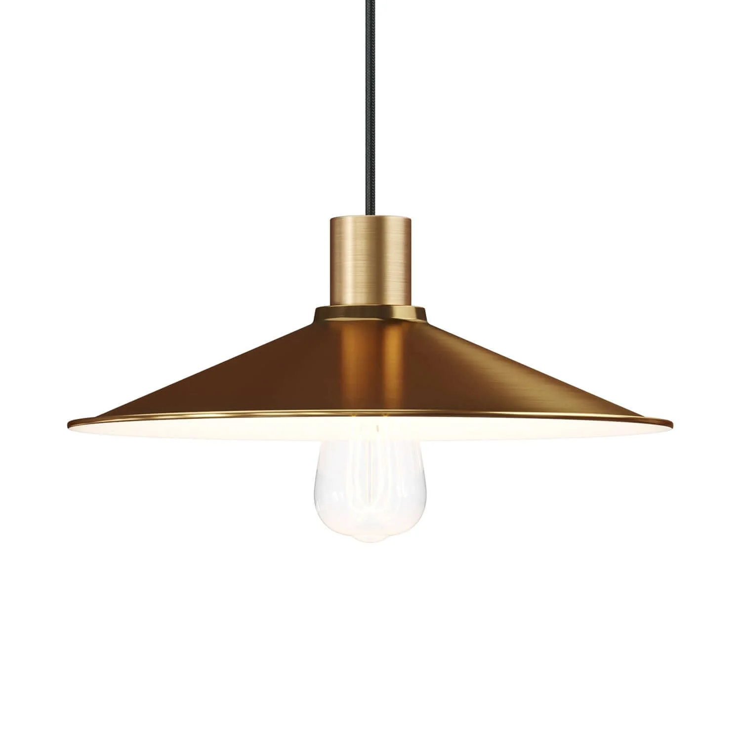 Paralume Swing in metallo smaltato per portalampada E27 - Bronzo satinato