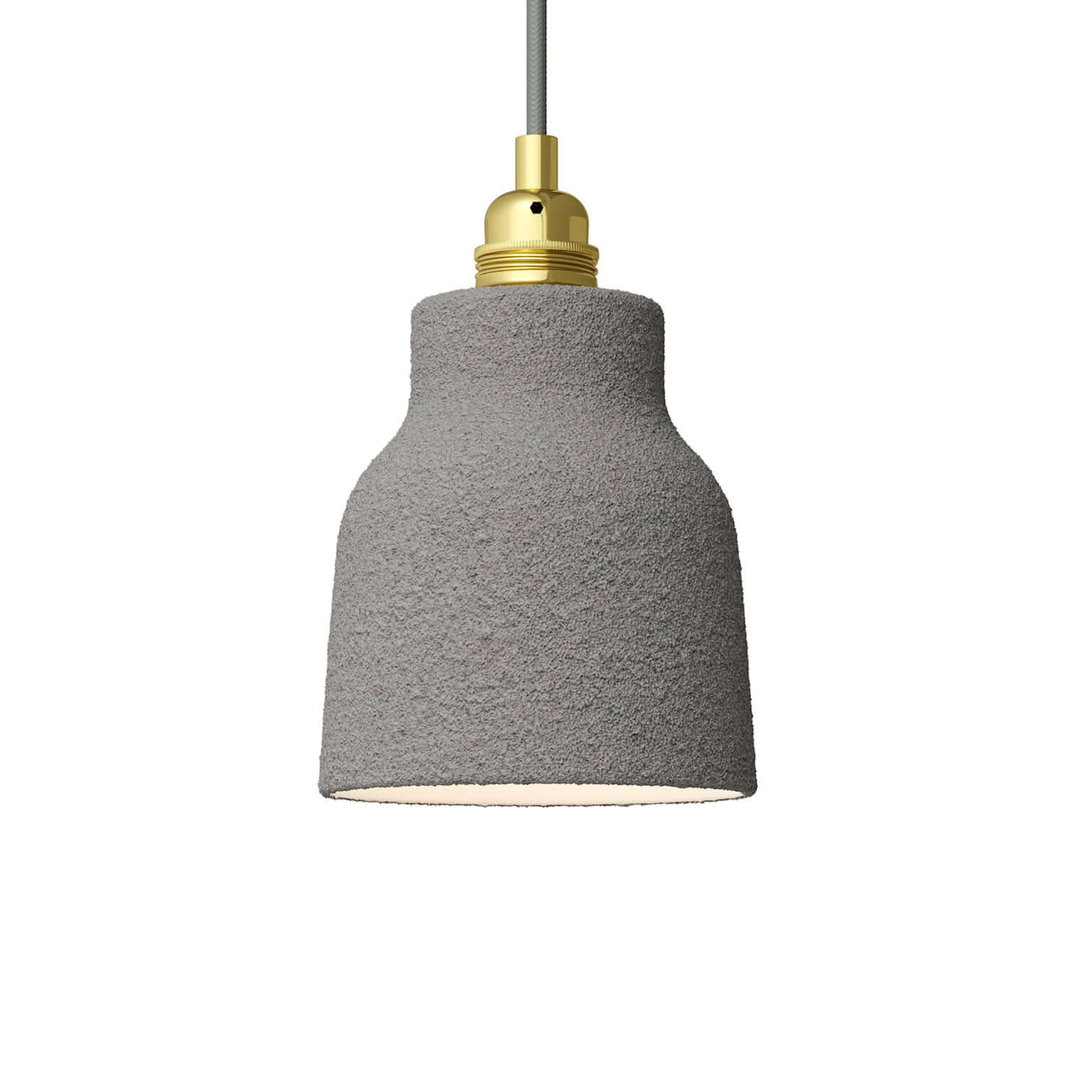 Paralume Vaso in ceramica, collezione Materia - Made in Italy - Effetto cemento