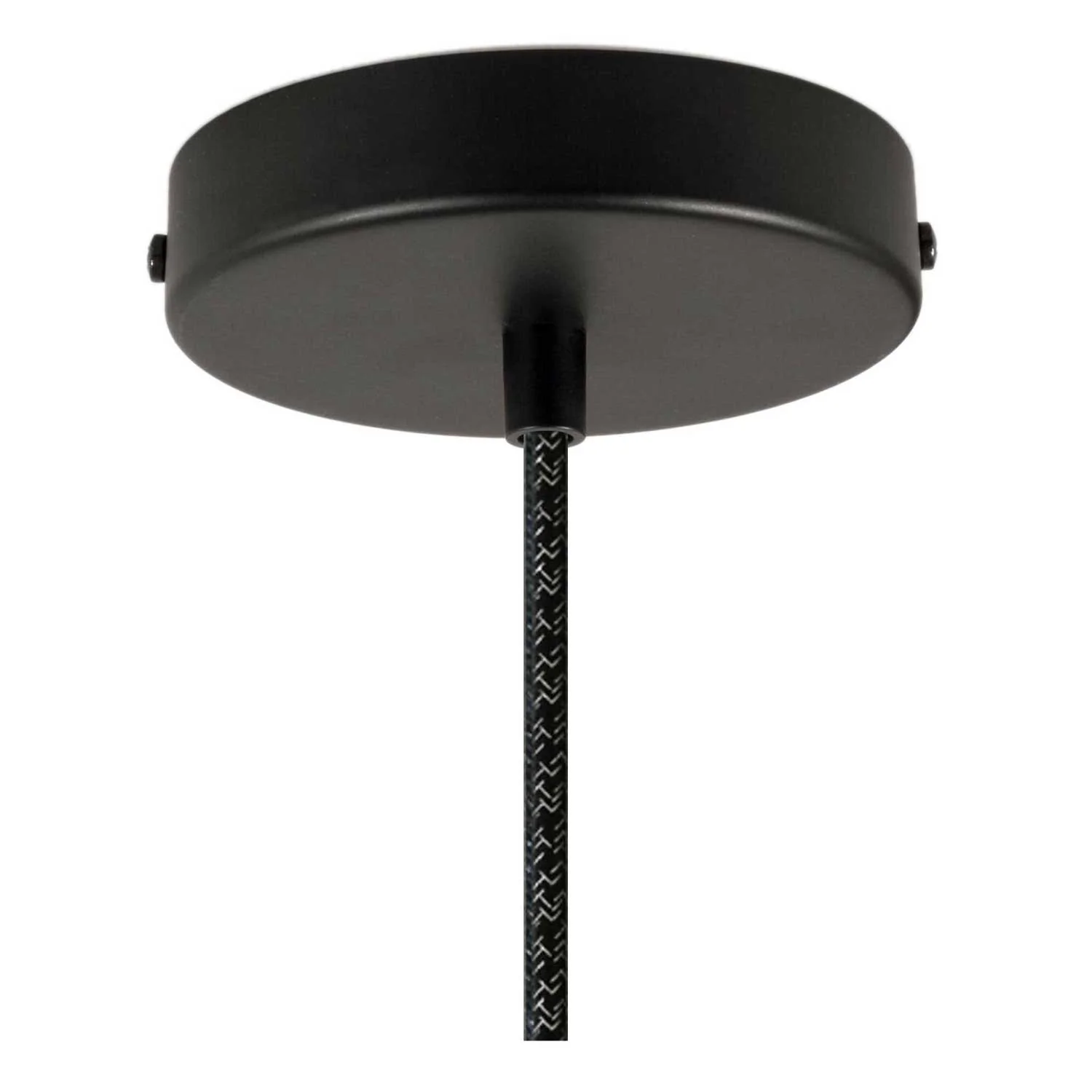 Pendant lamp with textile cable and Bell XL ceramic lampshade - Blackboard - Image 2