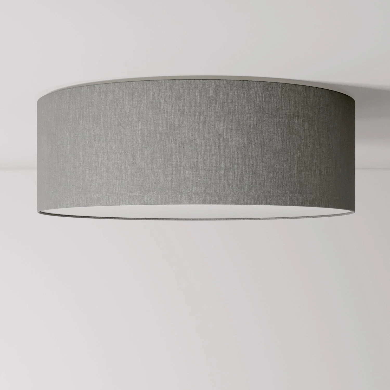 Plafoniera in tessuto Large Camelot grigio - Made in Italy