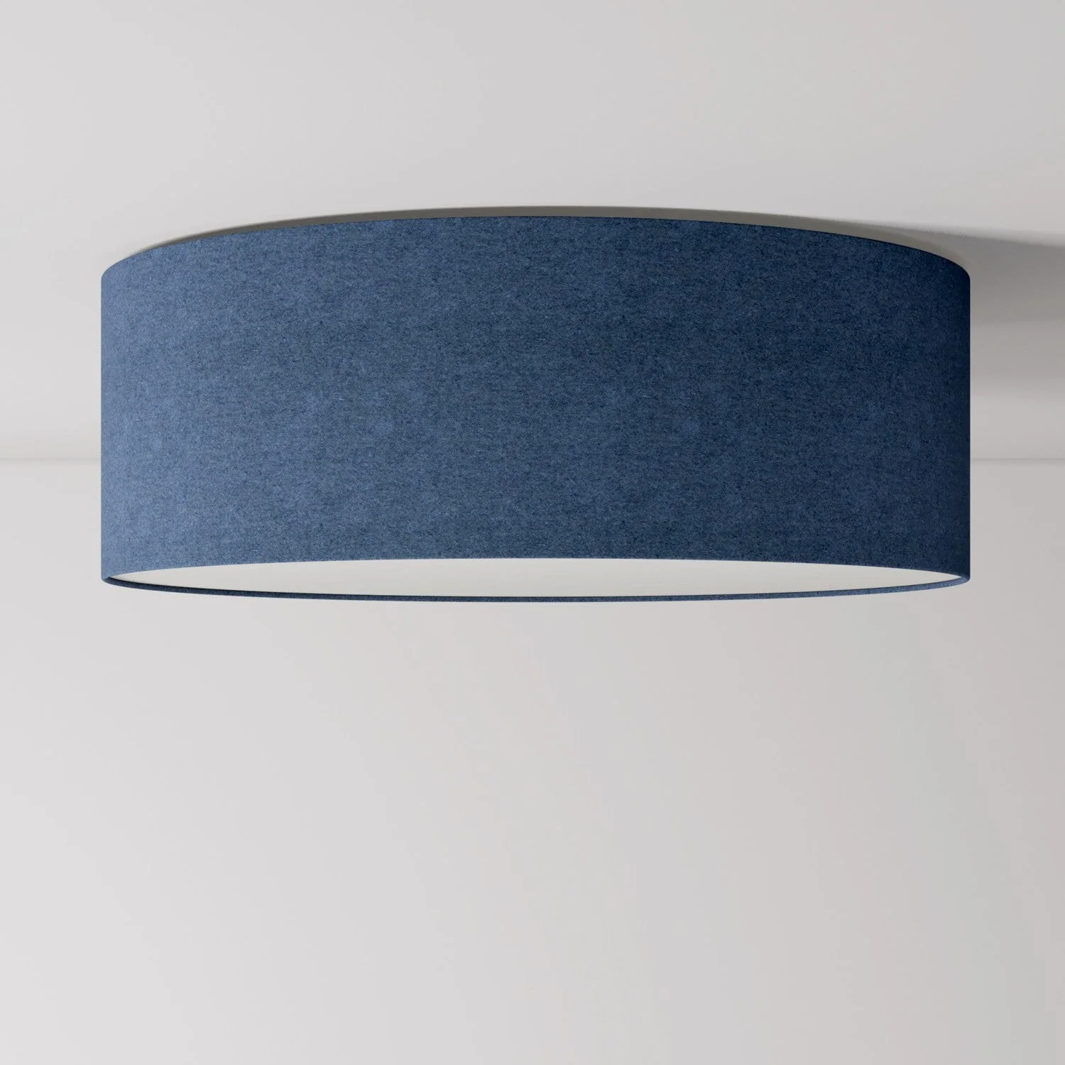 Plafoniera in tessuto Large - Made in Italy - Lana Blu
