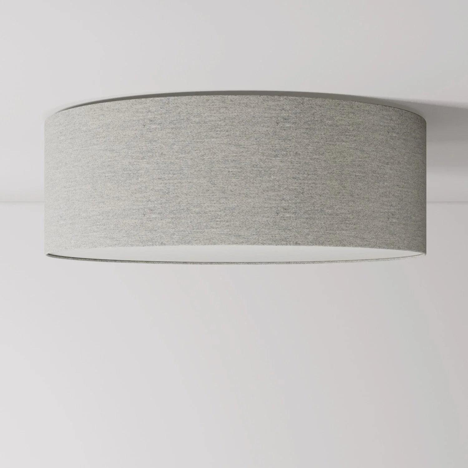 Plafoniera in tessuto Large - Made in Italy - Lana Grigio Chiaro