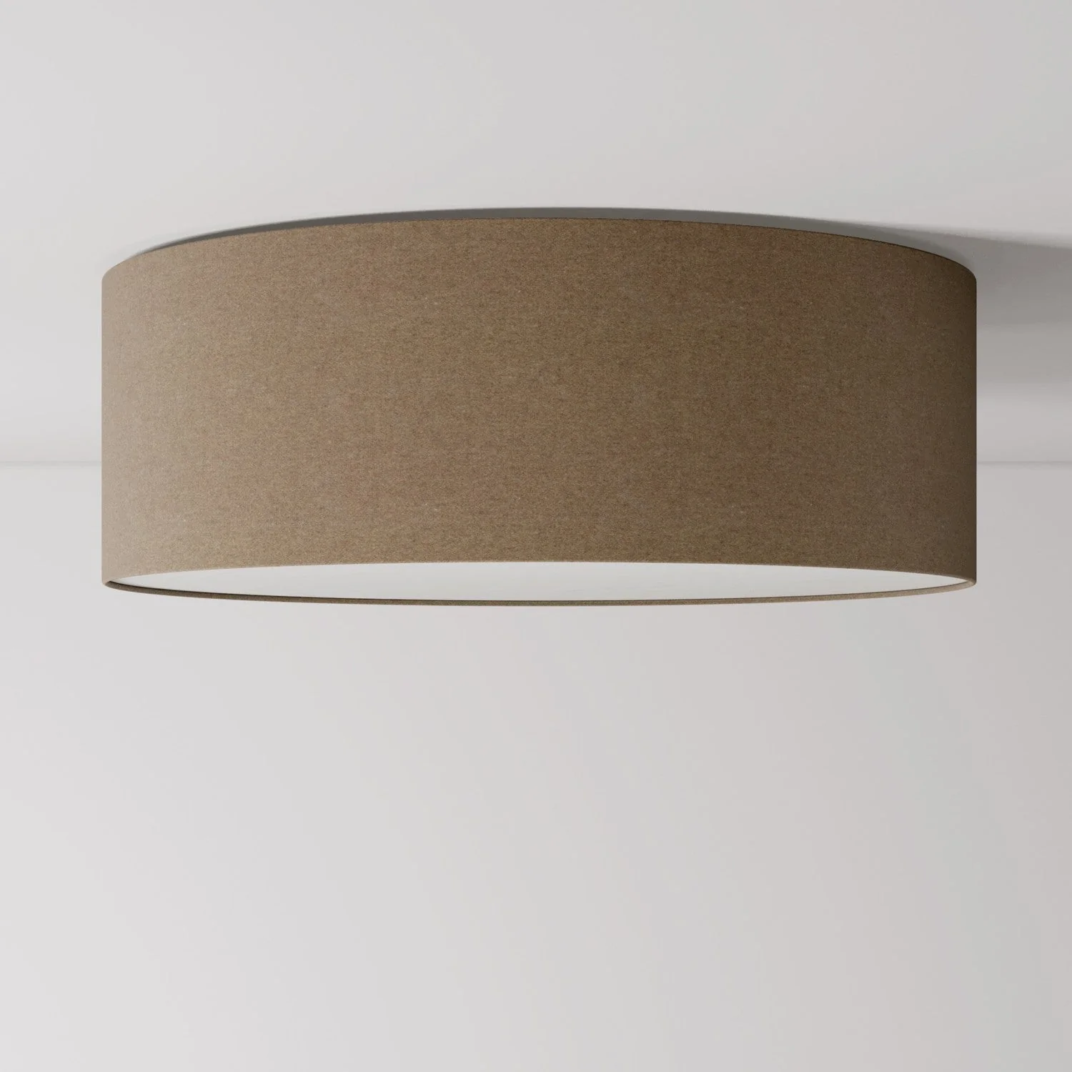 Plafoniera in tessuto Large - Made in Italy - Lana Marrone