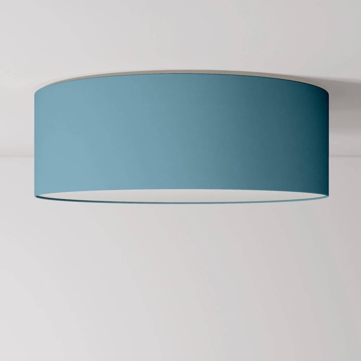 Plafoniera in tessuto Large Teletta azzurro severo - Made in Italy
