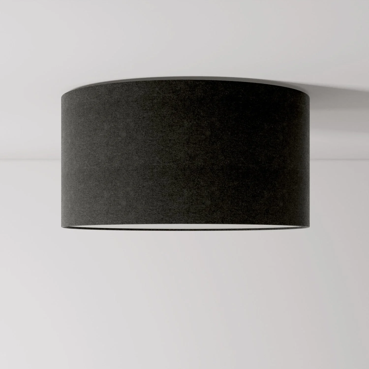 Plafoniera in tessuto Medium - Made in Italy - Lana Grigio Scuro
