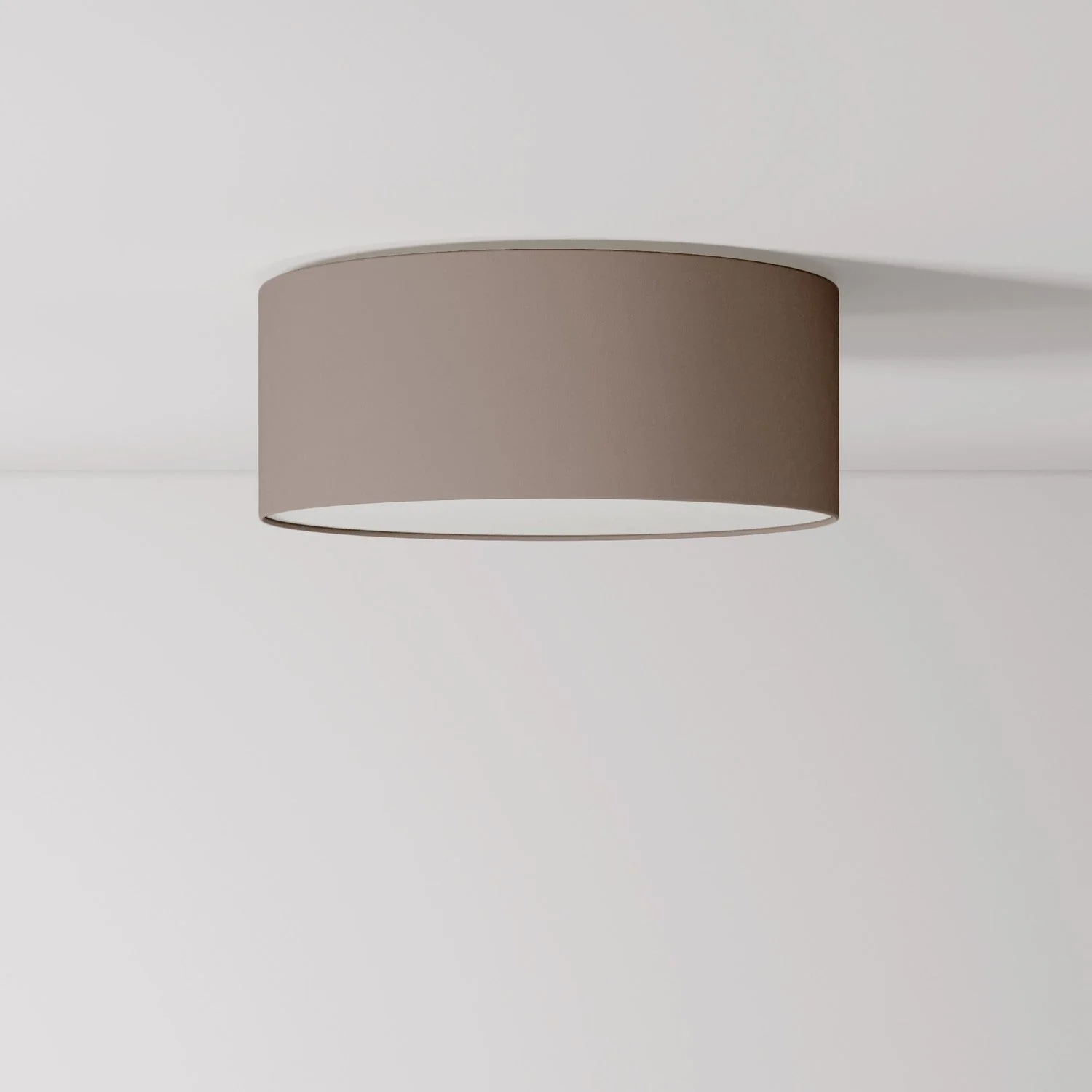 Plafoniera in tessuto Small Arenal cenere - Made in Italy
