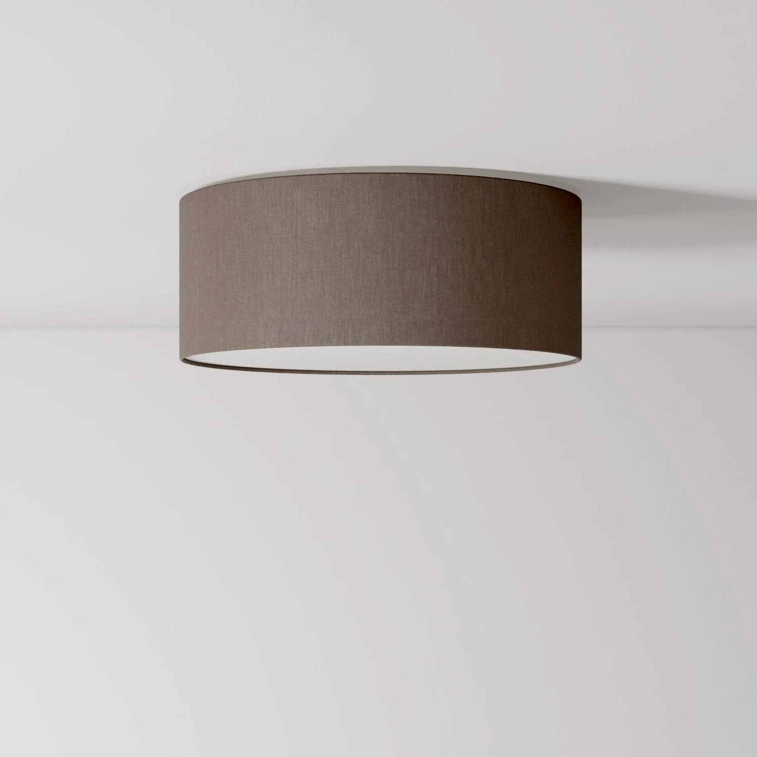 Plafoniera in tessuto Small Camelot marrone - Made in Italy