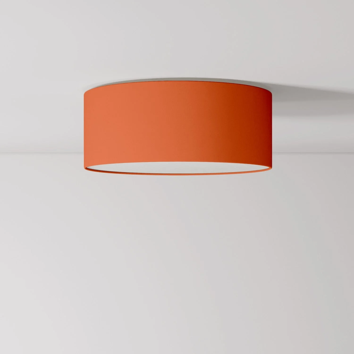Plafoniera in tessuto Small Cinette aragosta - Made in Italy