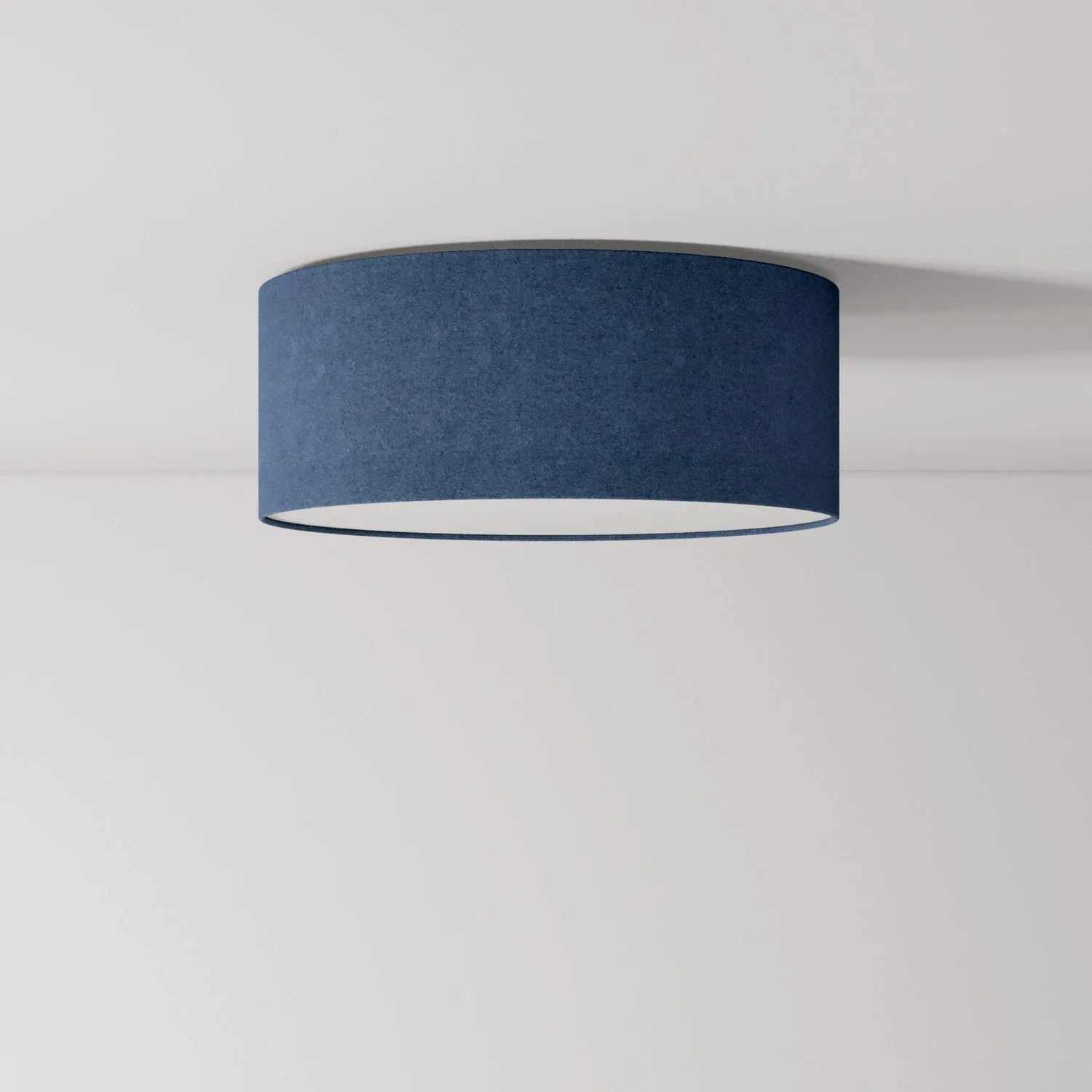 Plafoniera in tessuto Small - Made in Italy - Lana Blu