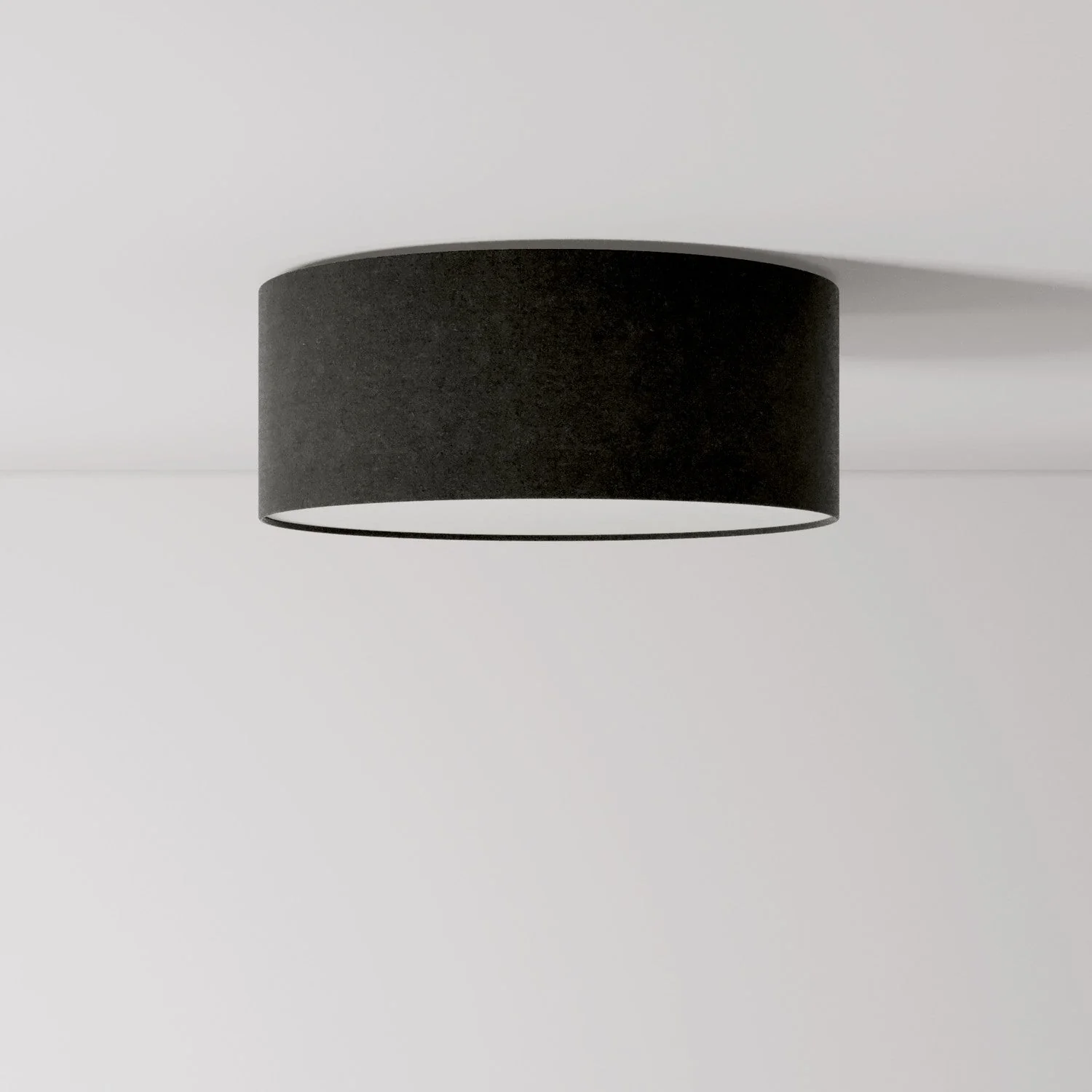 Plafoniera in tessuto Small - Made in Italy - Lana Grigio Scuro