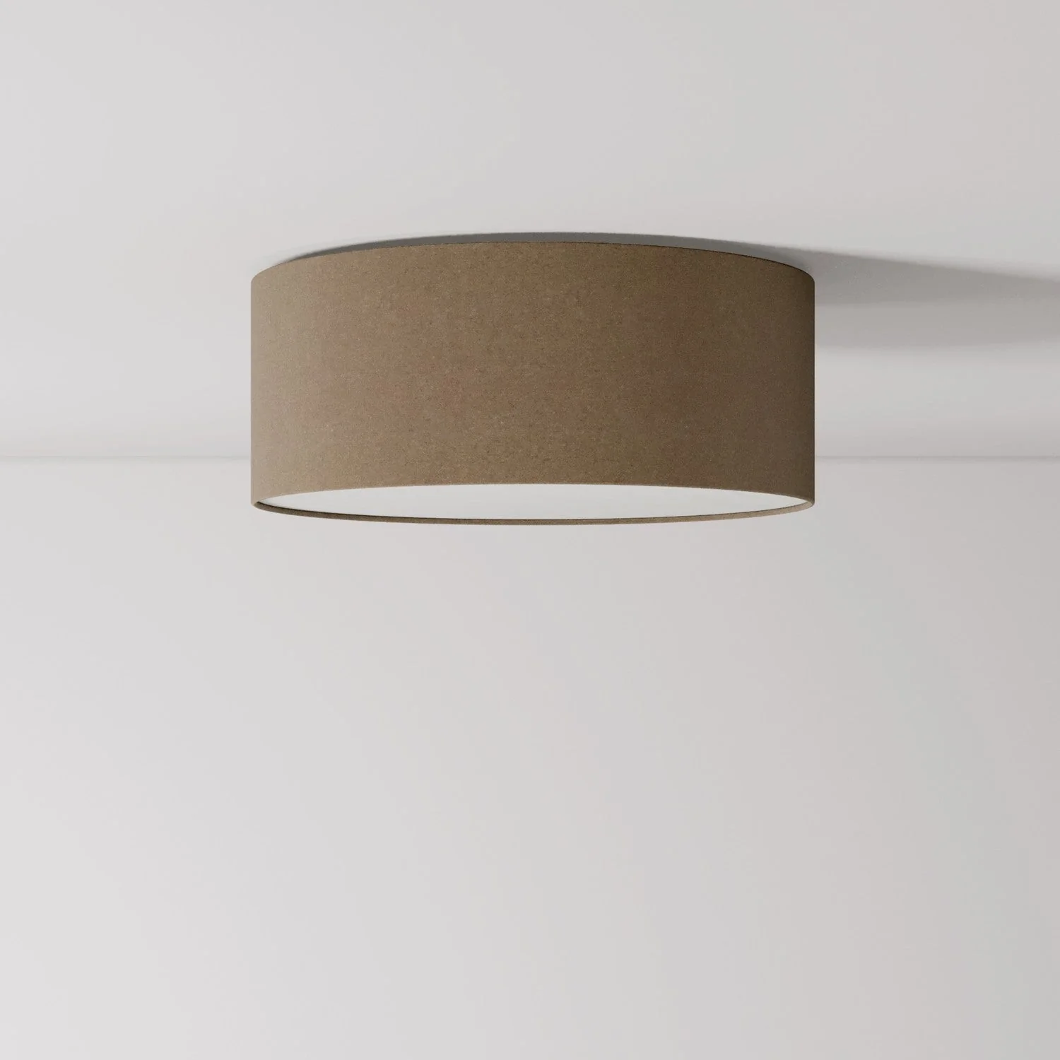 Plafoniera in tessuto Small - Made in Italy - Lana Marrone