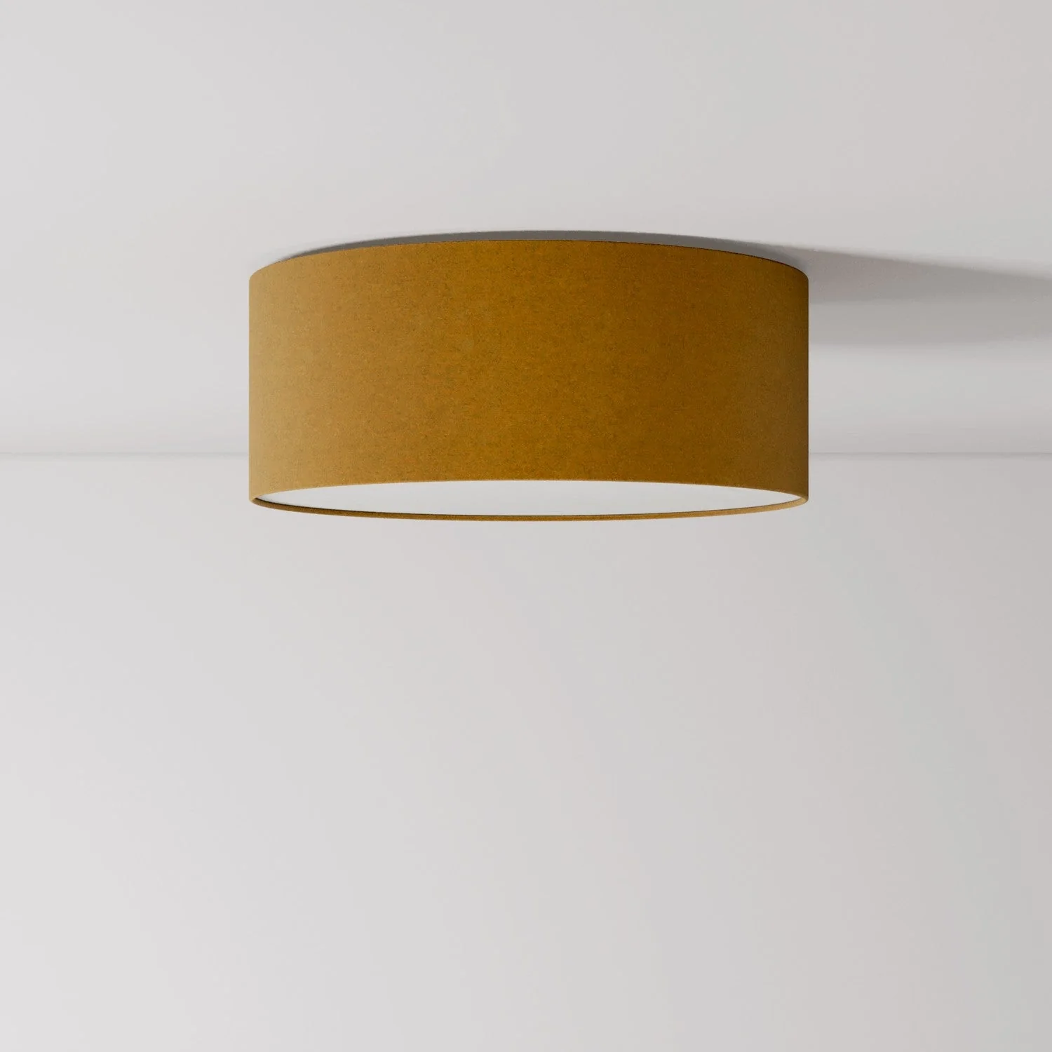 Plafoniera in tessuto Small - Made in Italy - Lana Senape